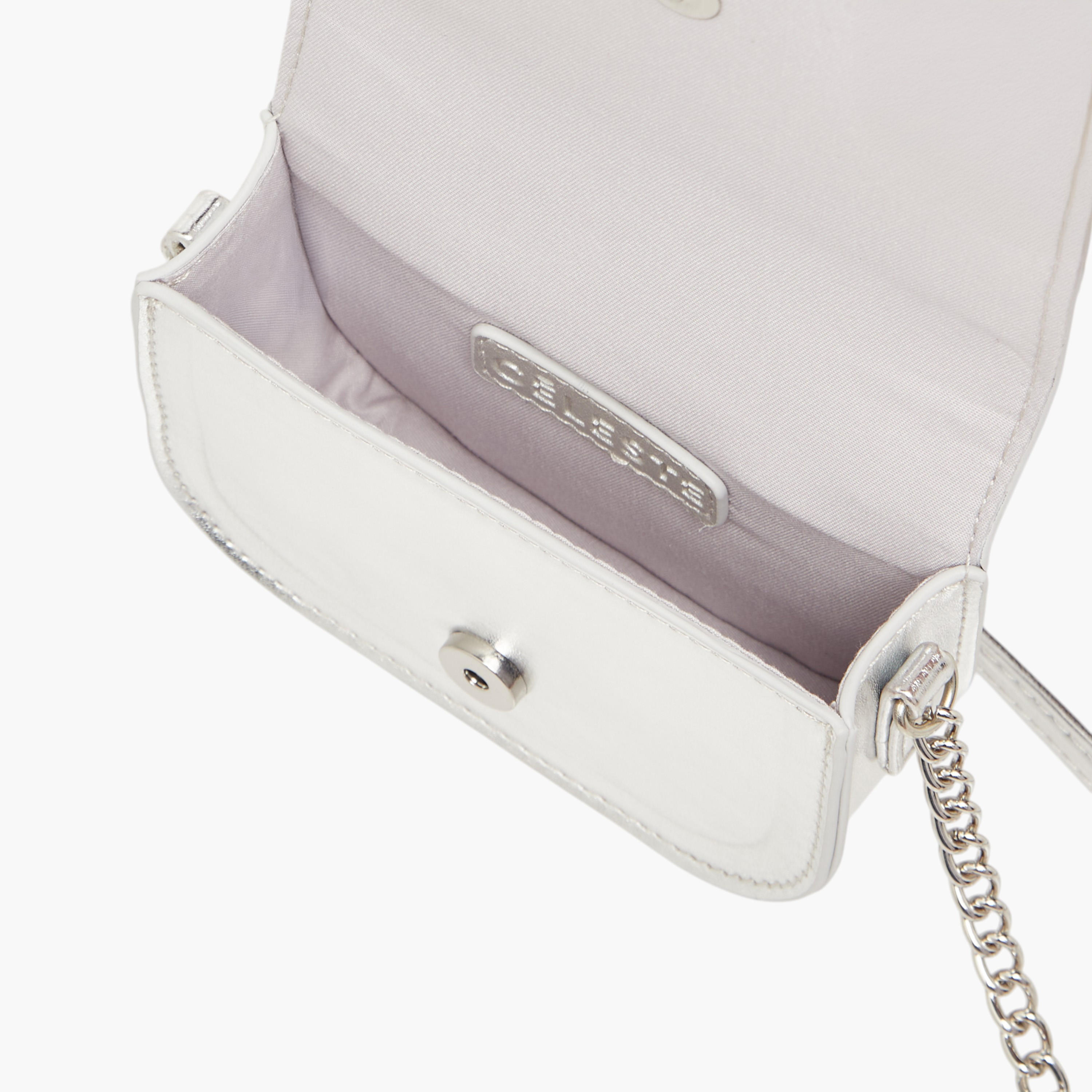 Celeste Bow Embellished Crossbody Bag with Chain Strap and Button Closure-girls-accessories-bags-image-12