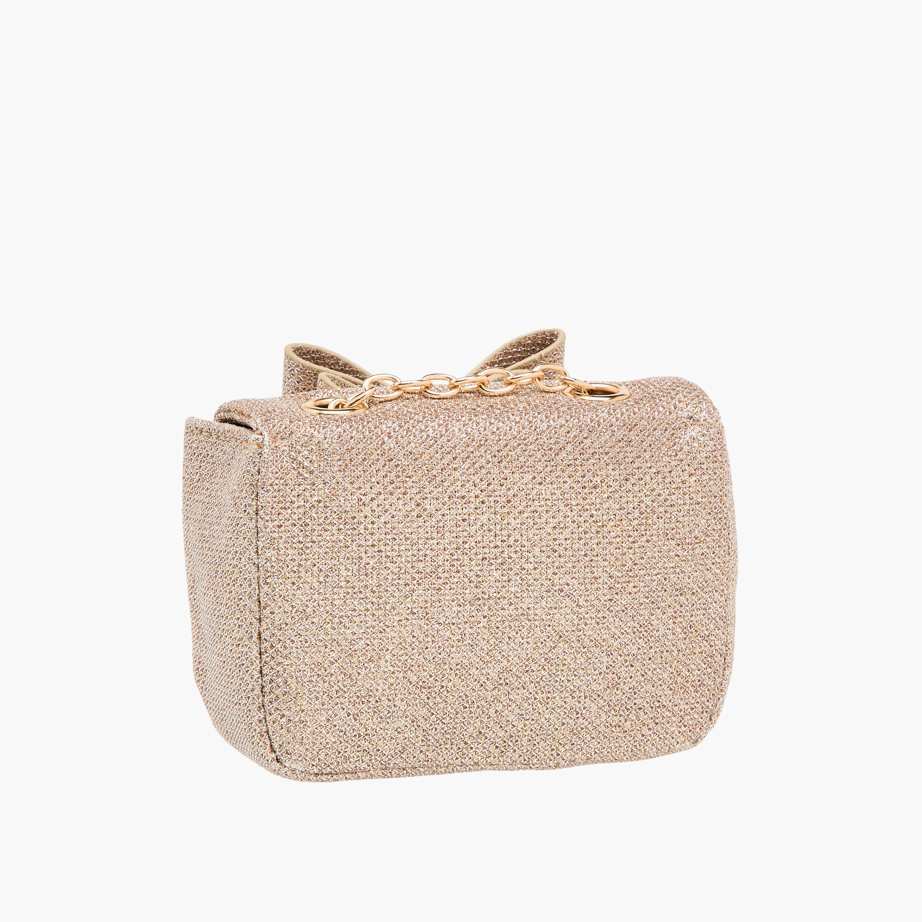 Little Missy Bow Accent Crossbody Bag with Chain Strap and Twist Lock Closure-girls-accessories-bags-image-3