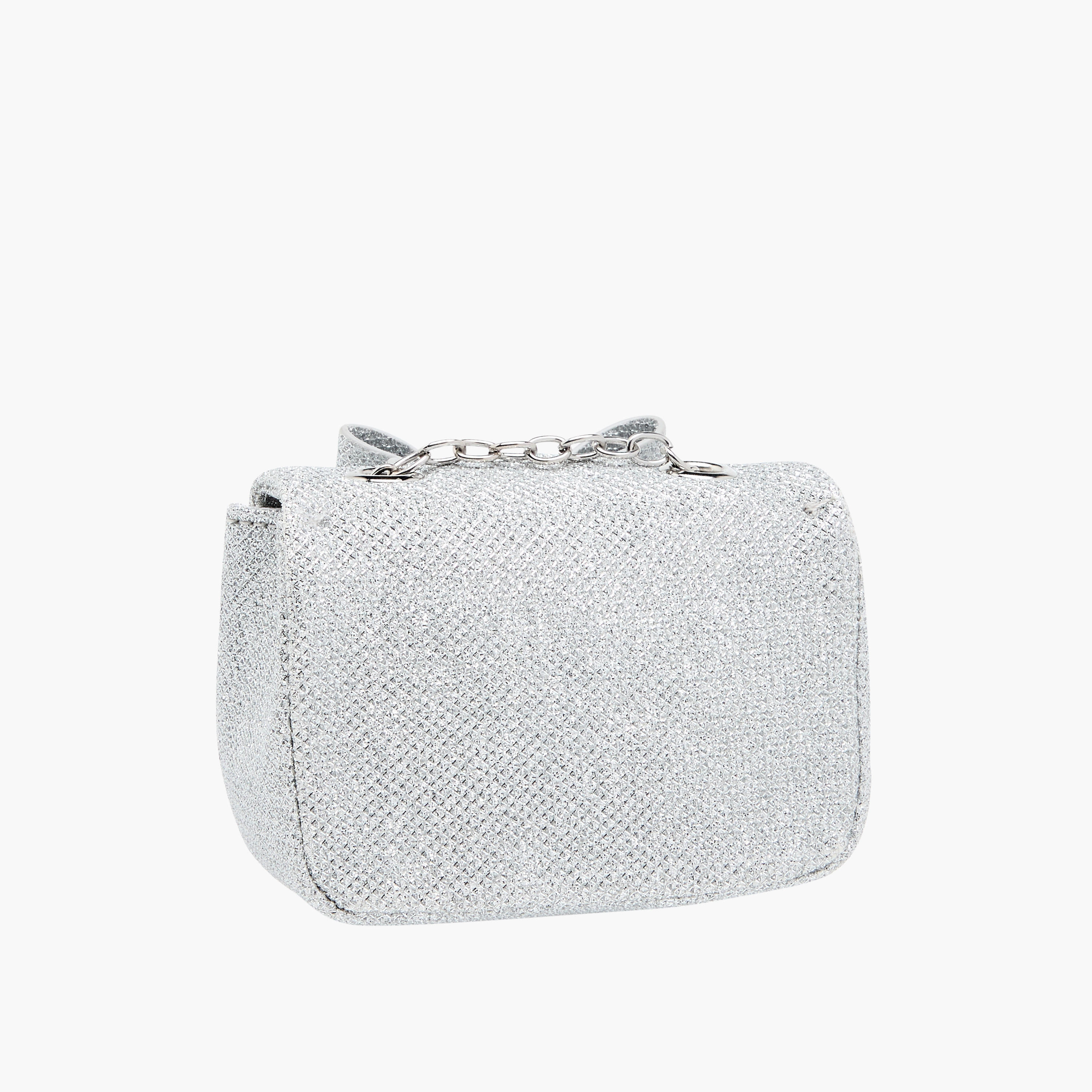 Little Missy Bow Accent Crossbody Bag with Chain Strap and Twist Lock Closure-girls-accessories-bags-image-3
