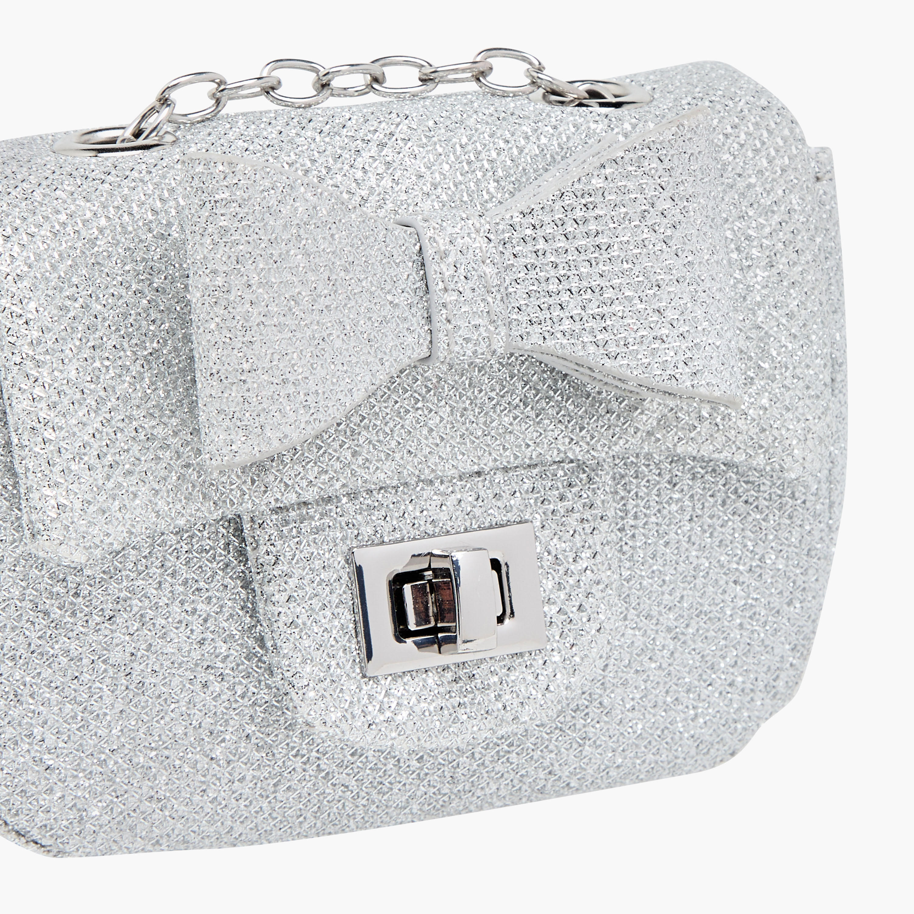 Little Missy Bow Accent Crossbody Bag with Chain Strap and Twist Lock Closure-girls-accessories-bags-image-4