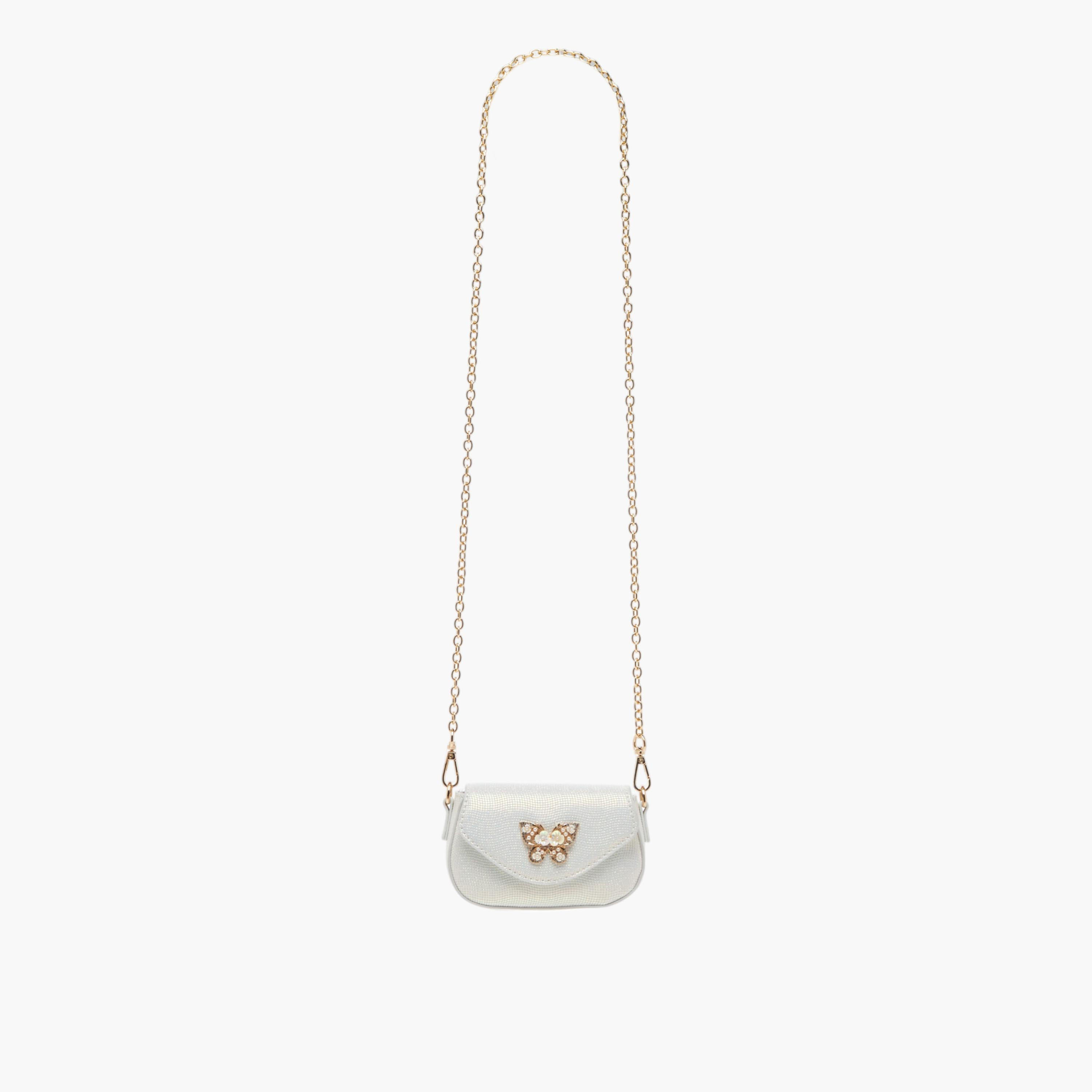Little Missy Butterfly Embellished Crossbody Bag with Detachable Chain Strap and Button Closure-girls-accessories-bags-image-2