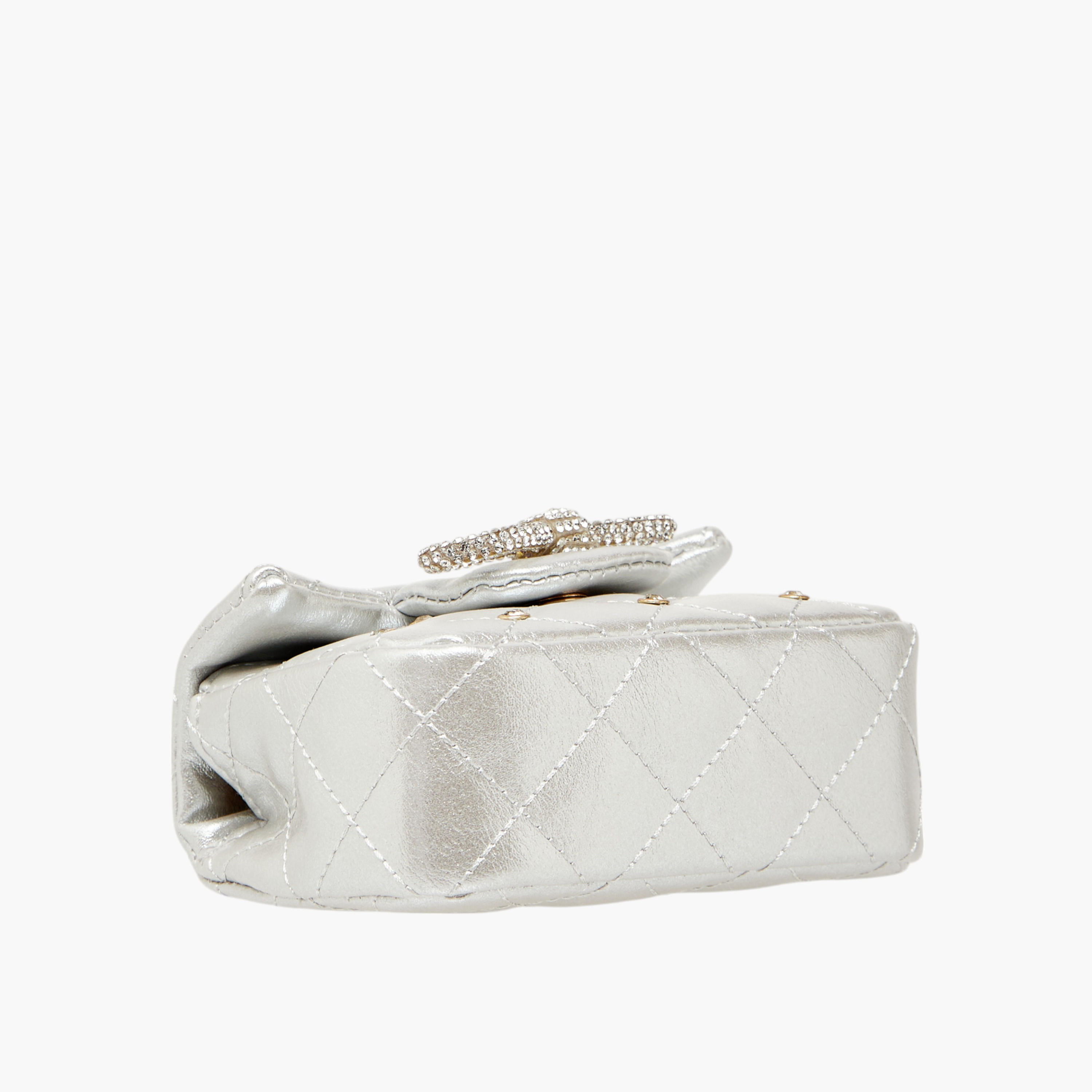 Little Missy Embellished Crossbody Bag with Chain Strap and Button Closure-girls-accessories-bags-image-5