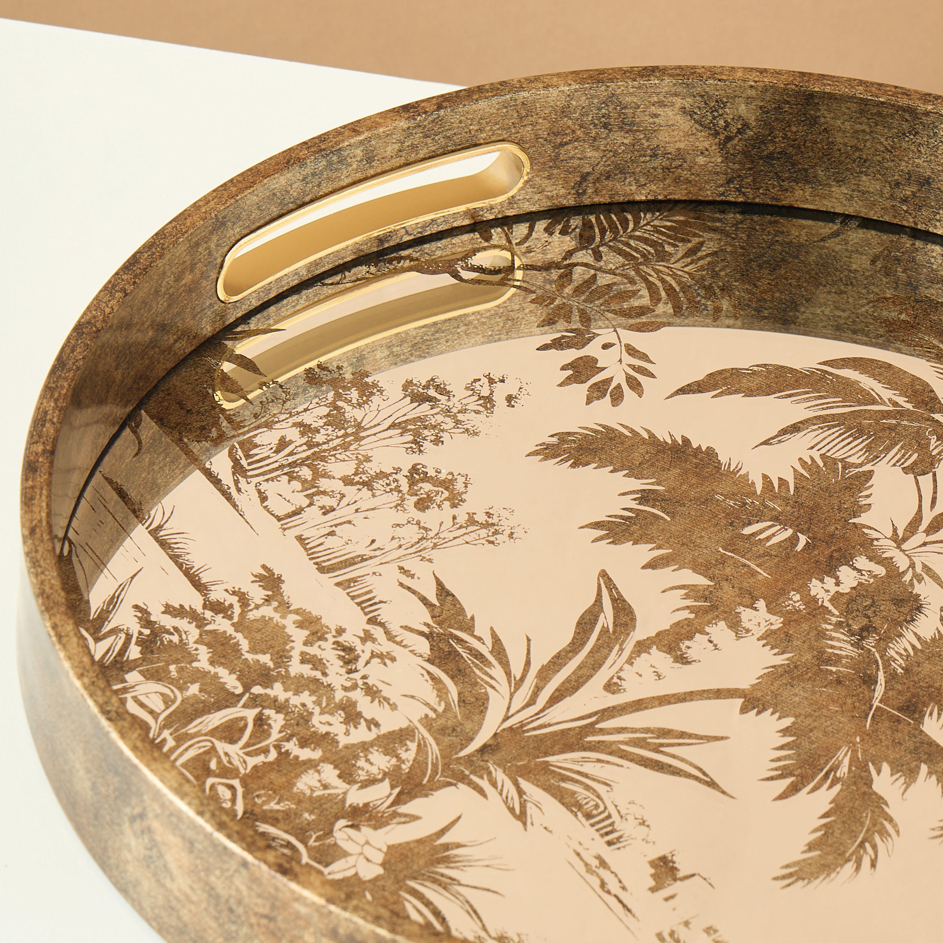 صينية زجاج ديكور بطبعات نخيل - 30×30 سم-household-dining-serveware-servingtrays-image-5