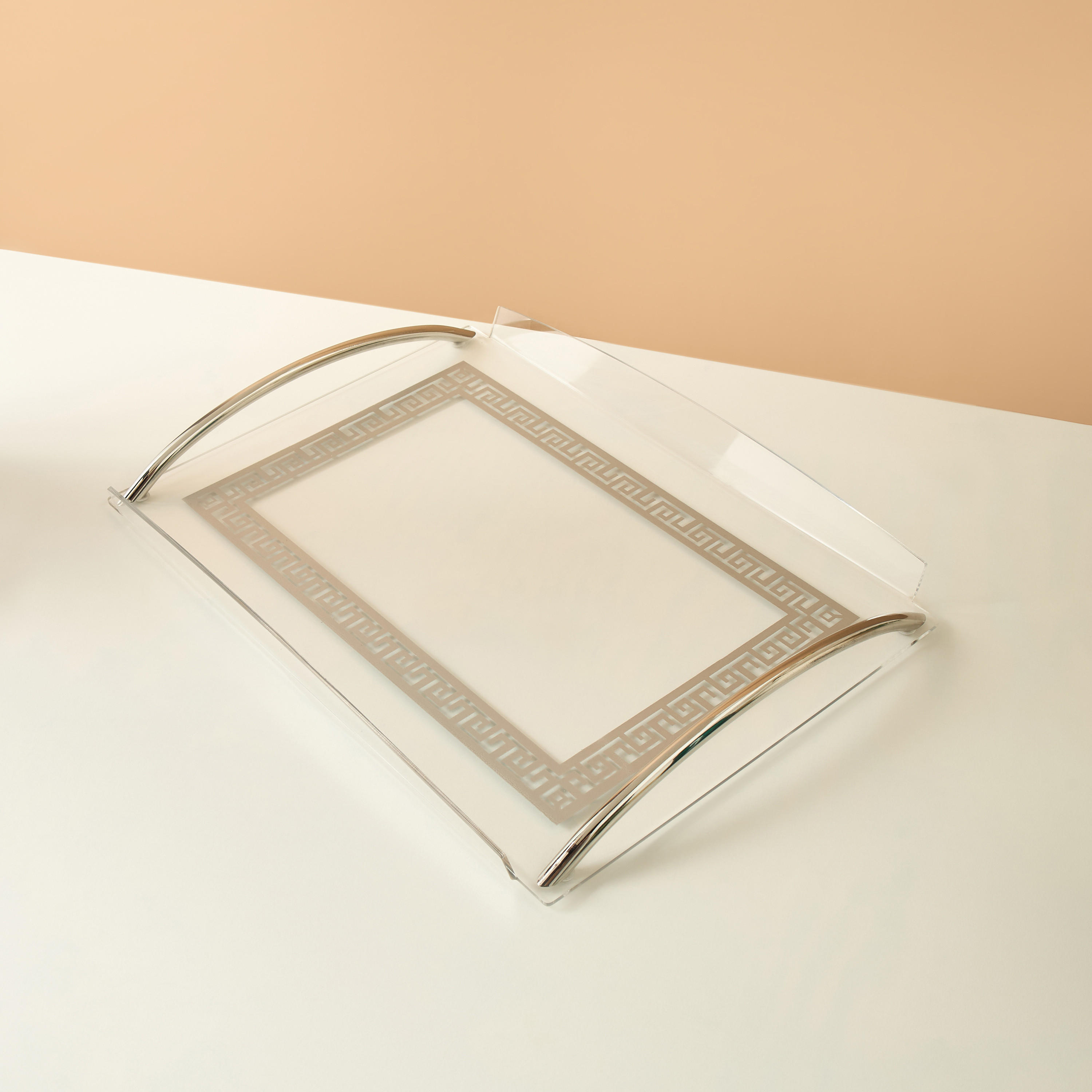 Gia Como Acrylic Tray With Metal Handle-household-decor-boxesandtrays-image-3