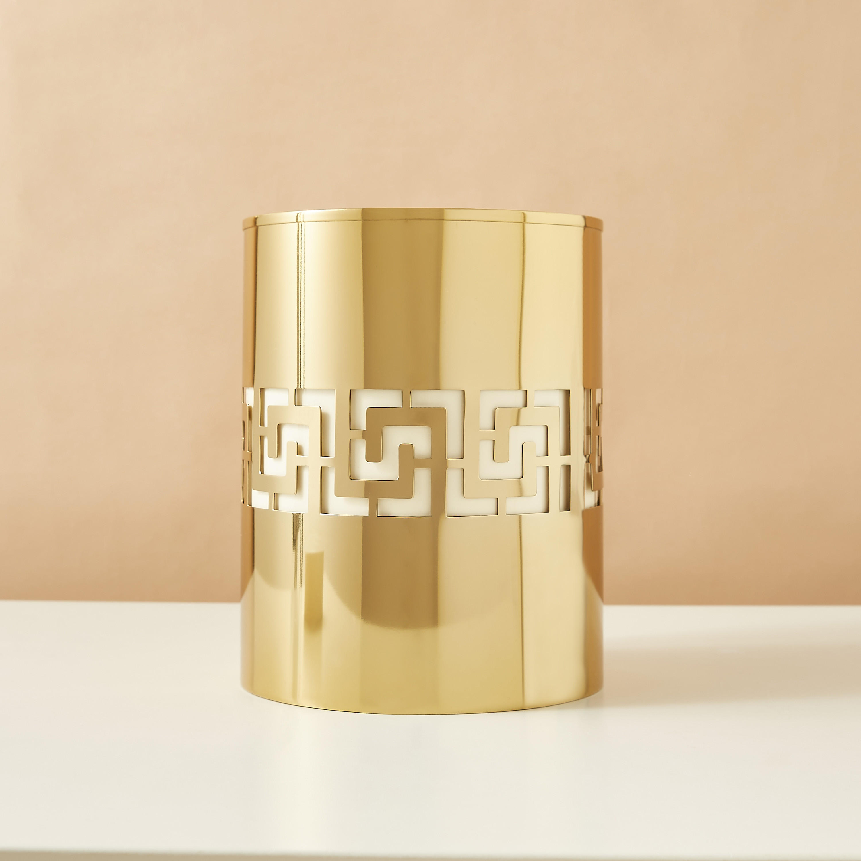 Gia Como Cutwork Detail Waste Bin-household-bathandlaundry-wastebinsandaccessories-image-2