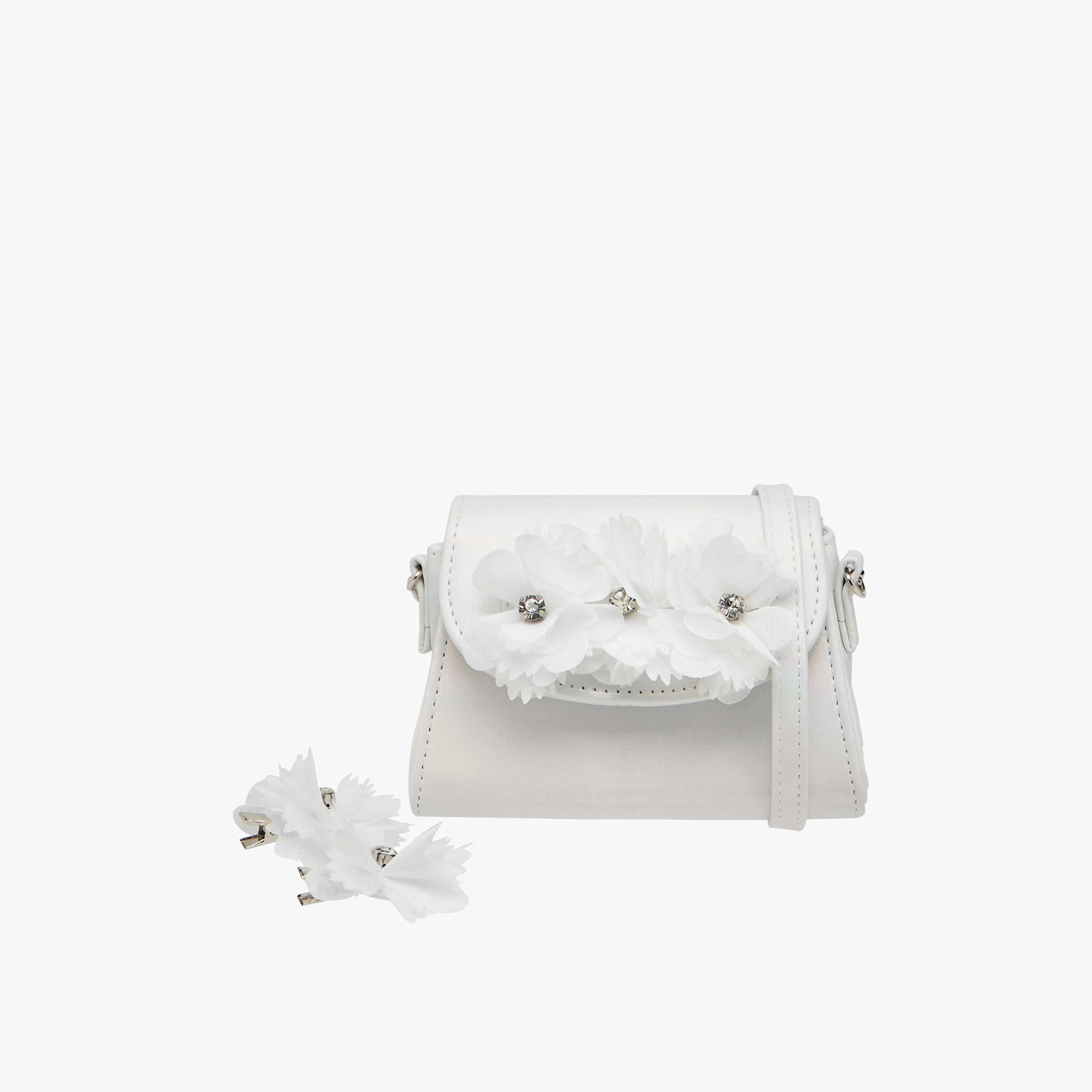 Little Missy Floral Accent Crossbody Bag with 2 Hairpins-girls-accessories-bags-image-1