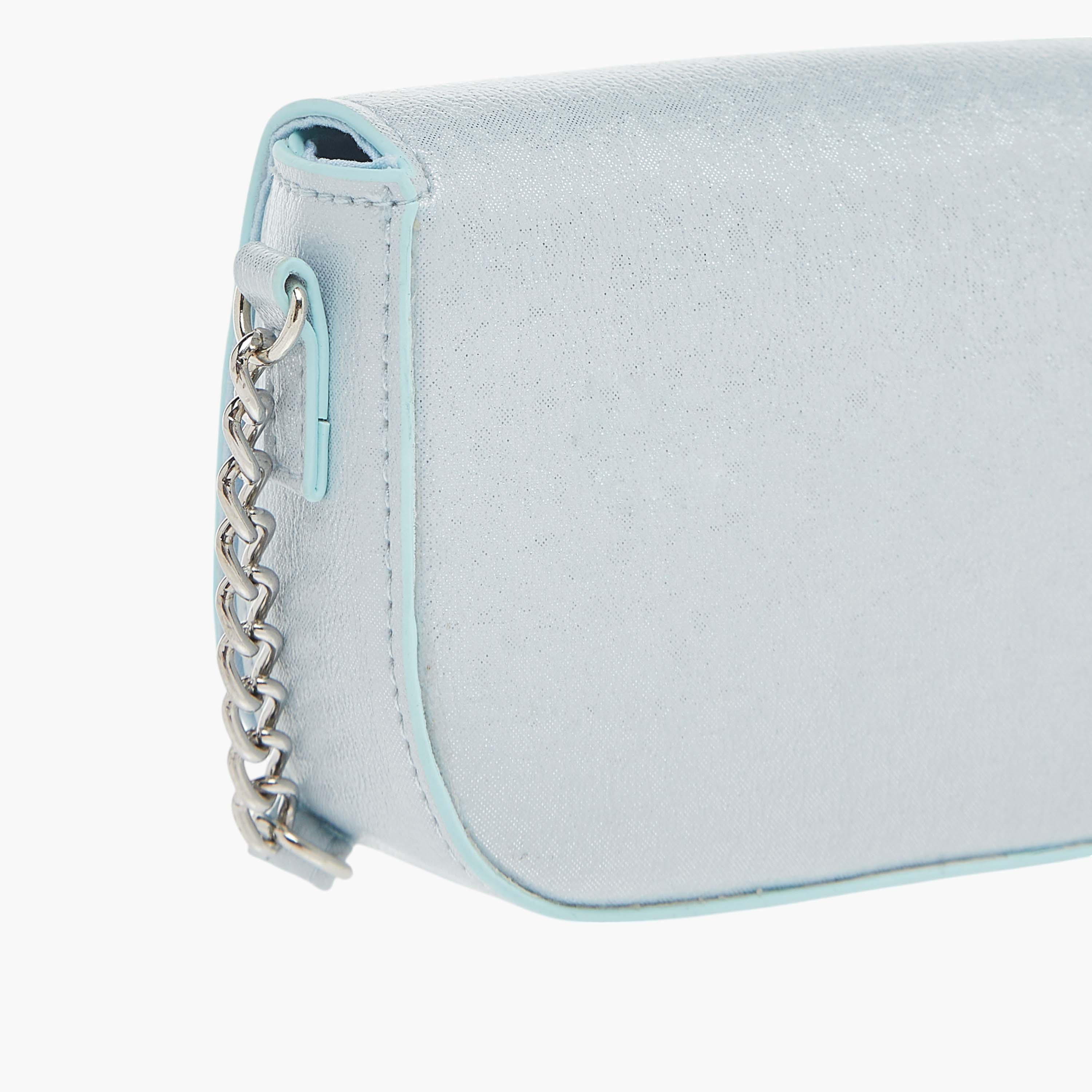 Celeste Bow Embellished Crossbody Bag with Chain Detail Strap and Flap Closure-girls-accessories-bags-image-5