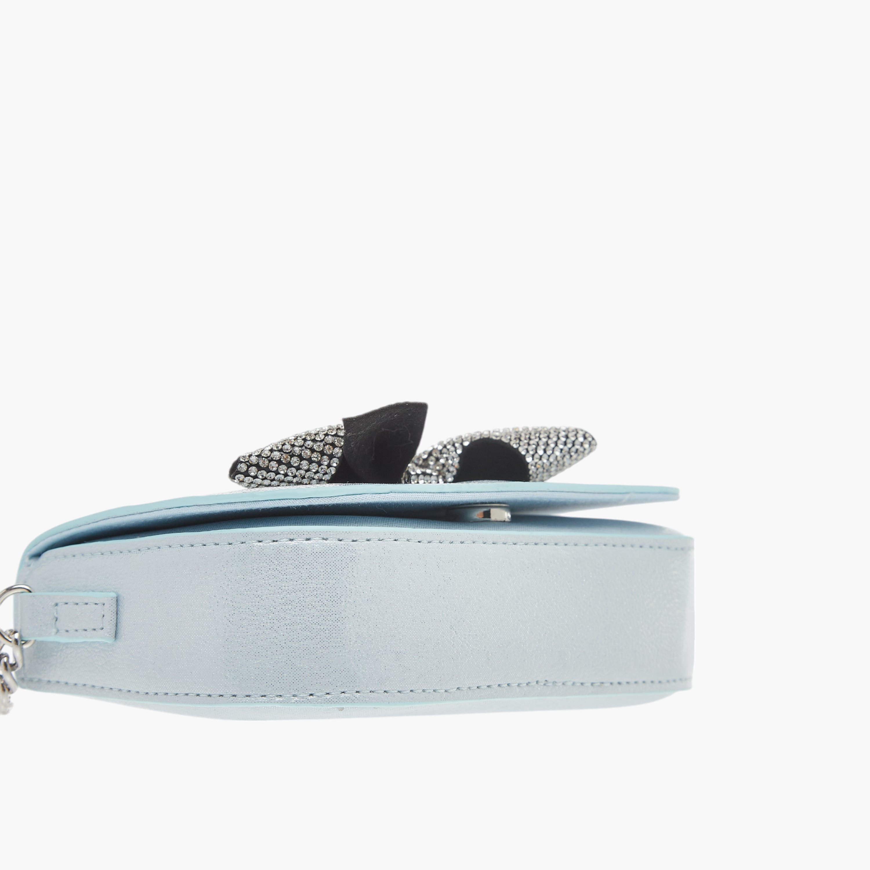 Celeste Bow Embellished Crossbody Bag with Chain Detail Strap and Flap Closure-girls-accessories-bags-image-6