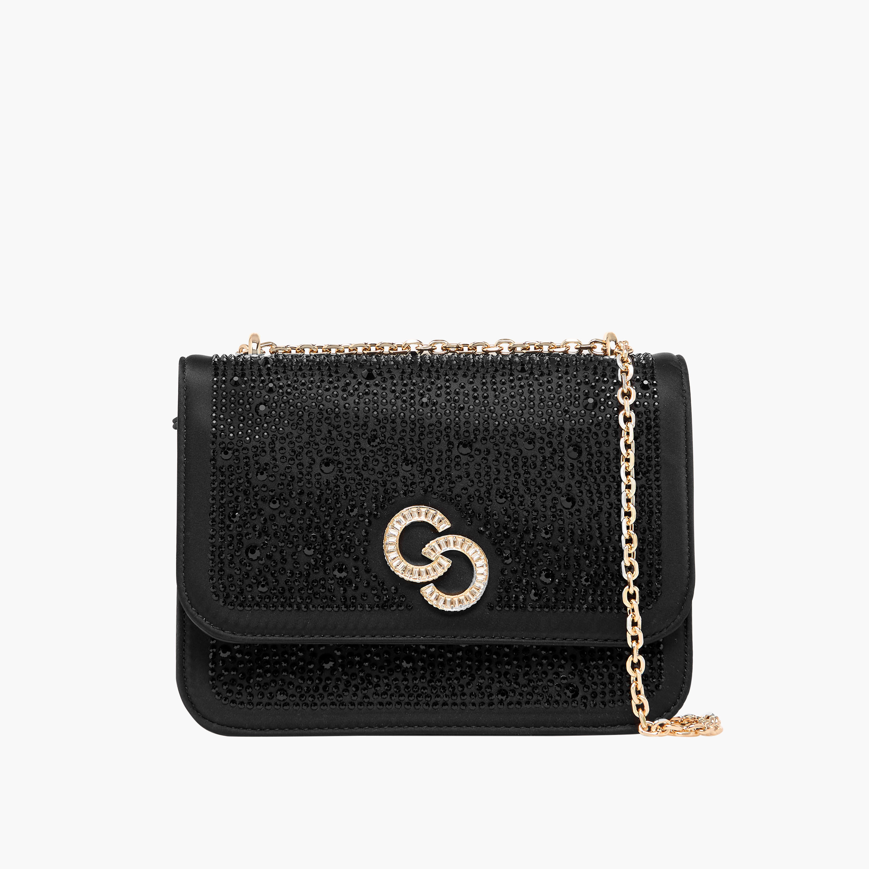 شنطة كروس بودي مزين بحجر الراين مع حزام سلسلة من سيليست-women-bagsandwallets-handbags-image-1