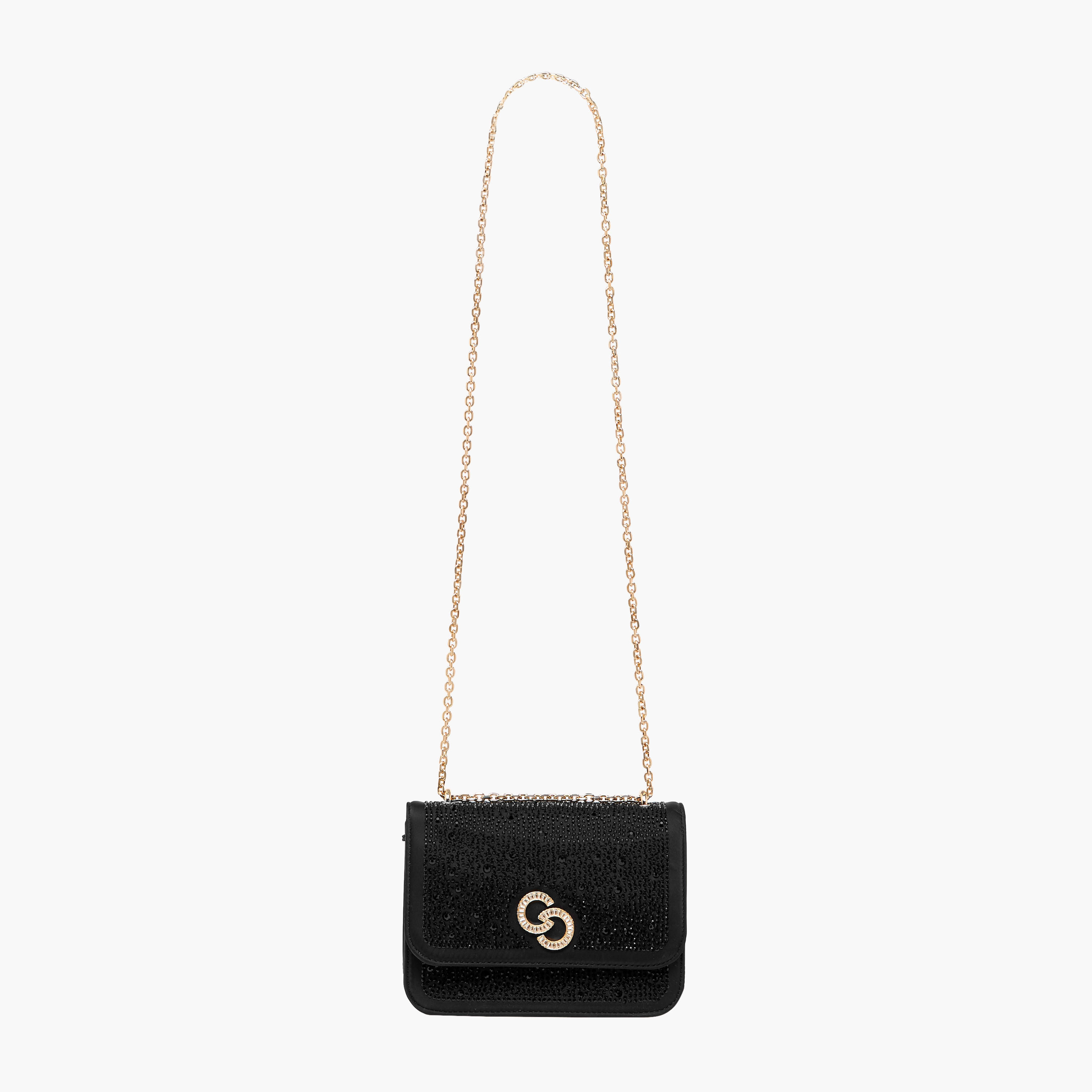 Celeste Rhinestone Embellished Crossbody Bag with Chain Strap-women-bagsandwallets-handbags-image-2