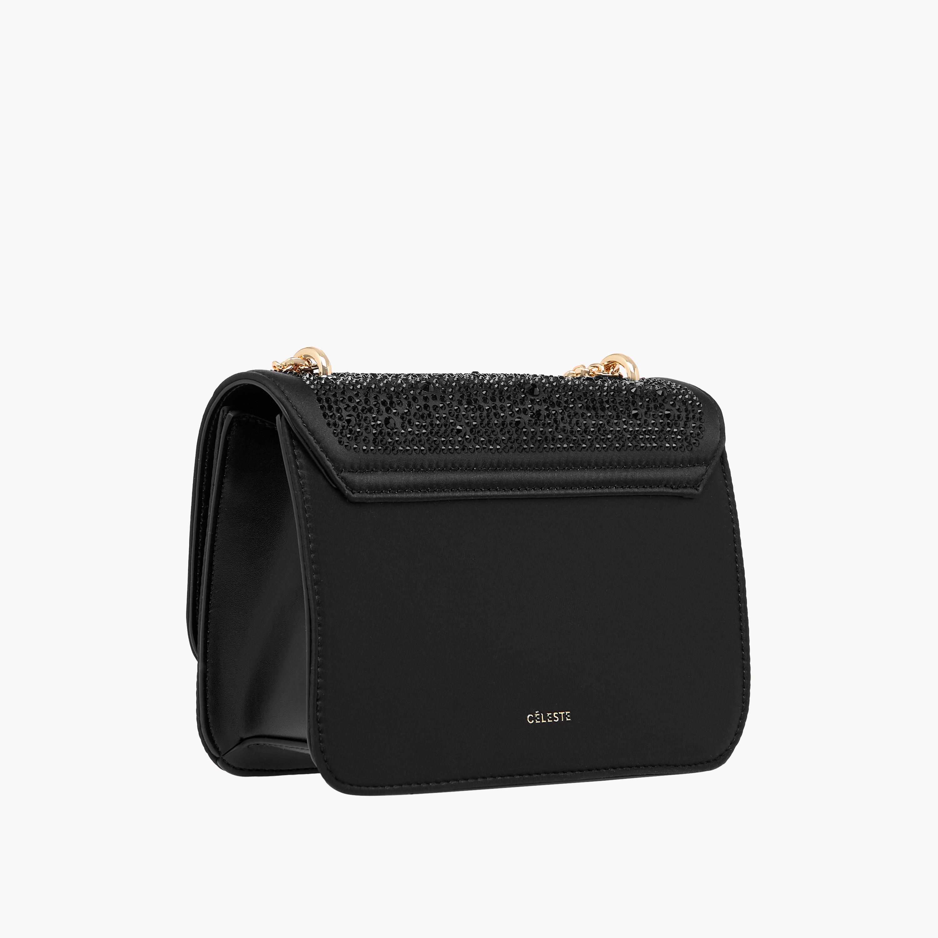 Celeste Rhinestone Embellished Crossbody Bag with Chain Strap-women-bagsandwallets-handbags-image-3