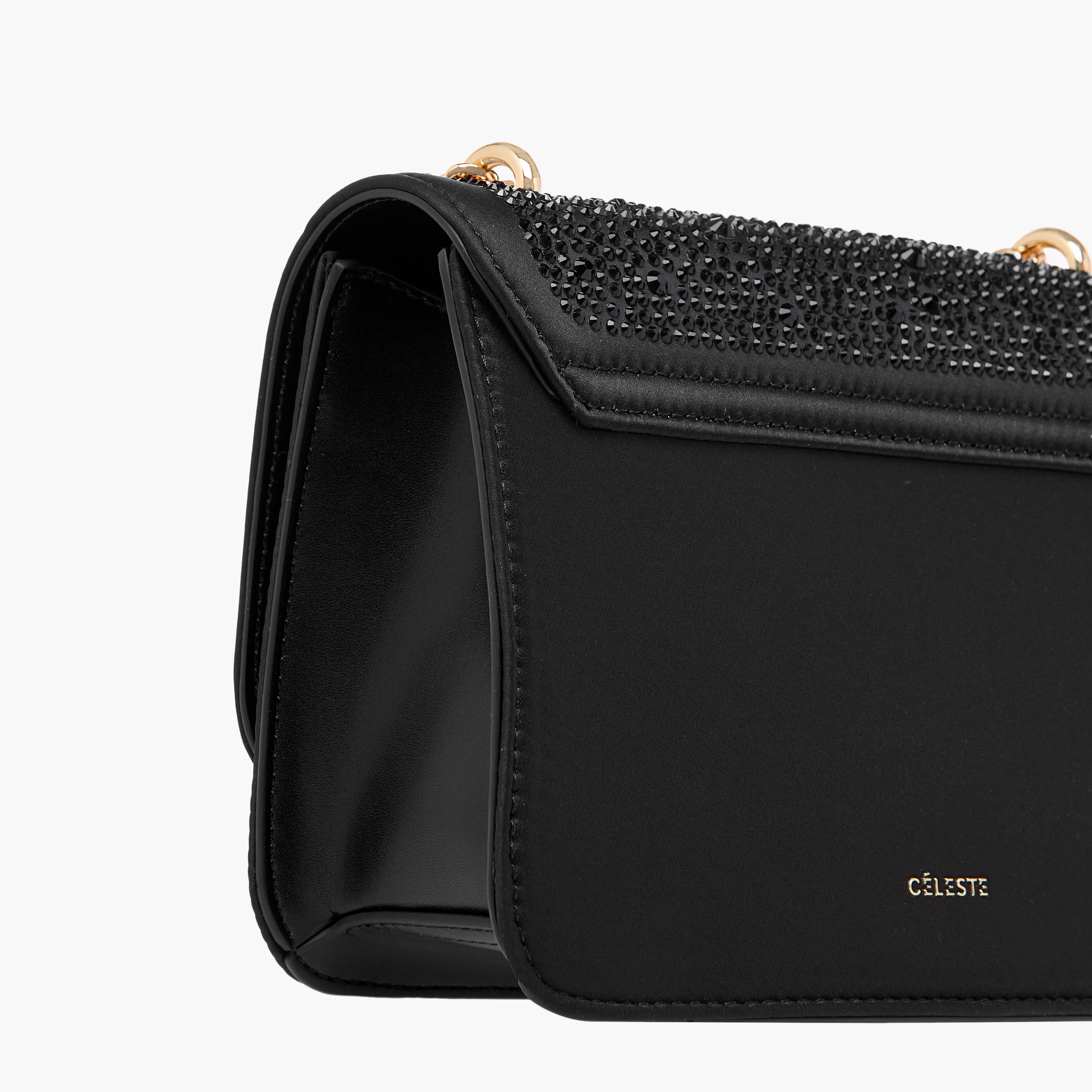 Celeste Rhinestone Embellished Crossbody Bag with Chain Strap-women-bagsandwallets-handbags-image-5