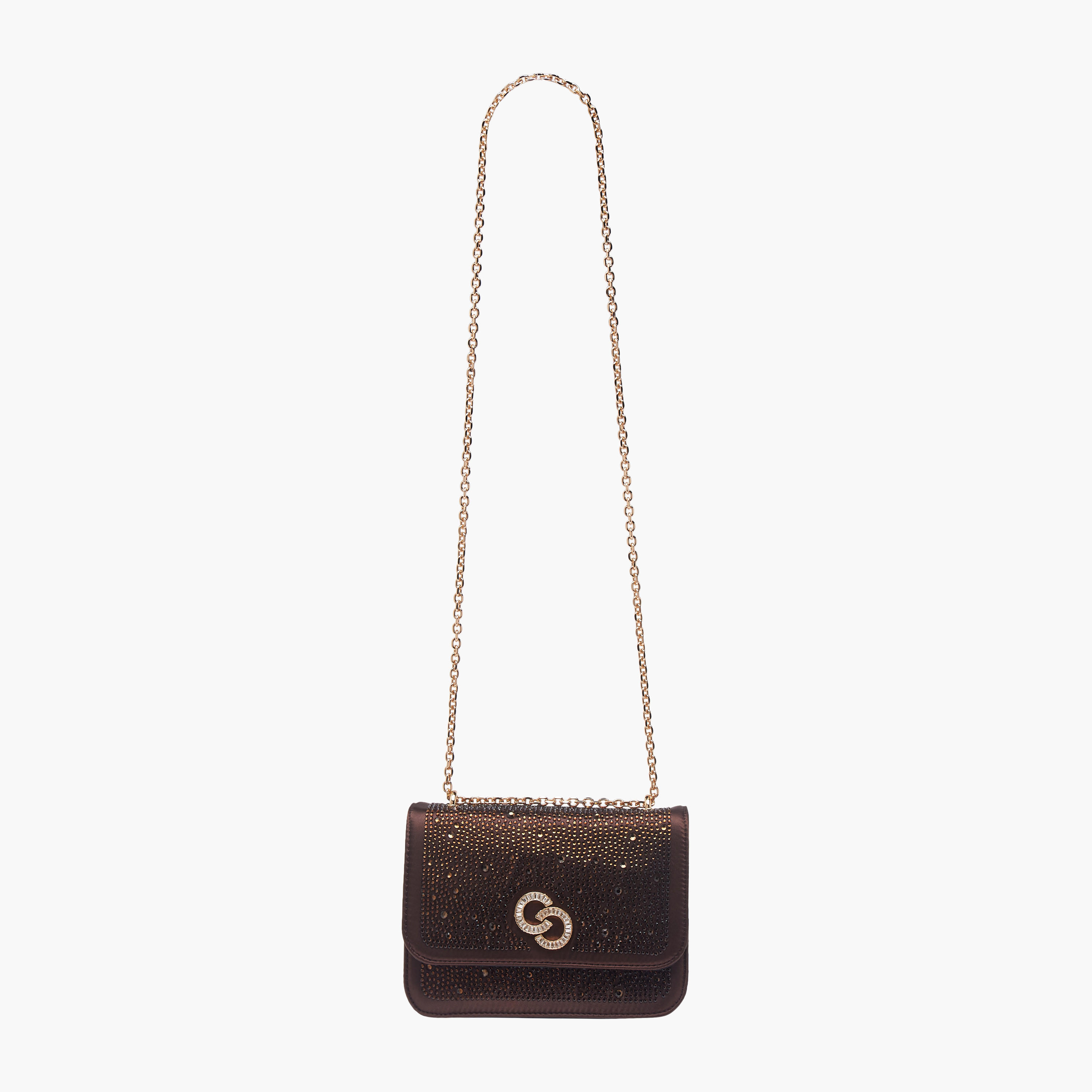 Celeste Rhinestone Embellished Crossbody Bag with Chain Strap-women-bagsandwallets-handbags-image-2