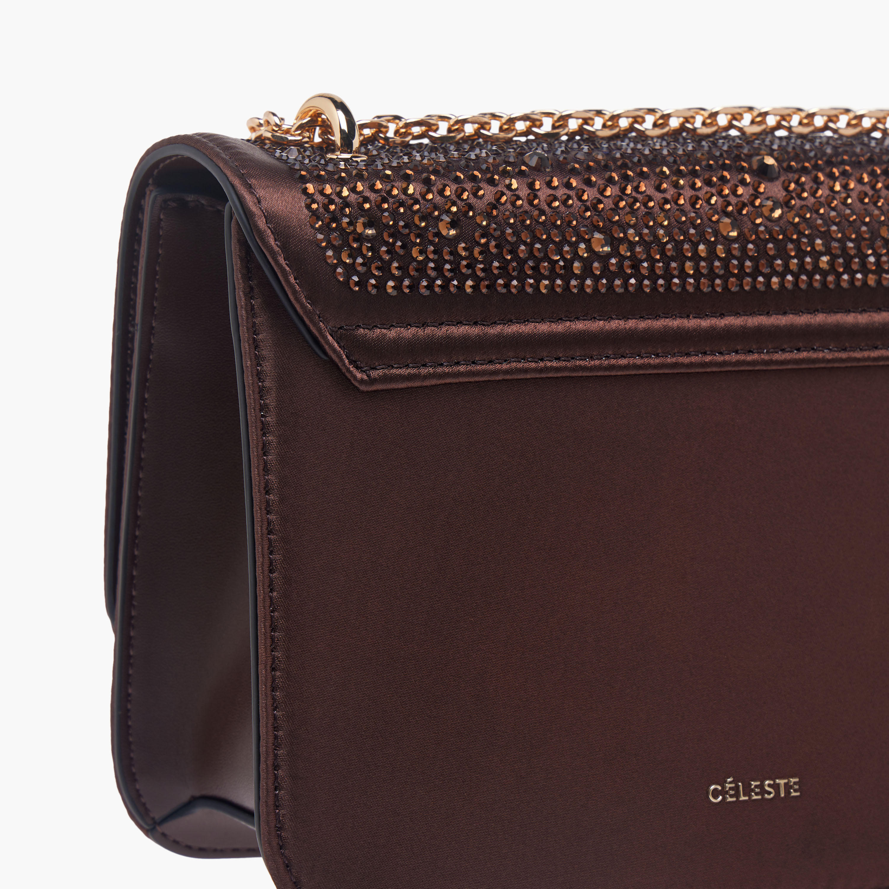 Celeste Rhinestone Embellished Crossbody Bag with Chain Strap-women-bagsandwallets-handbags-image-5