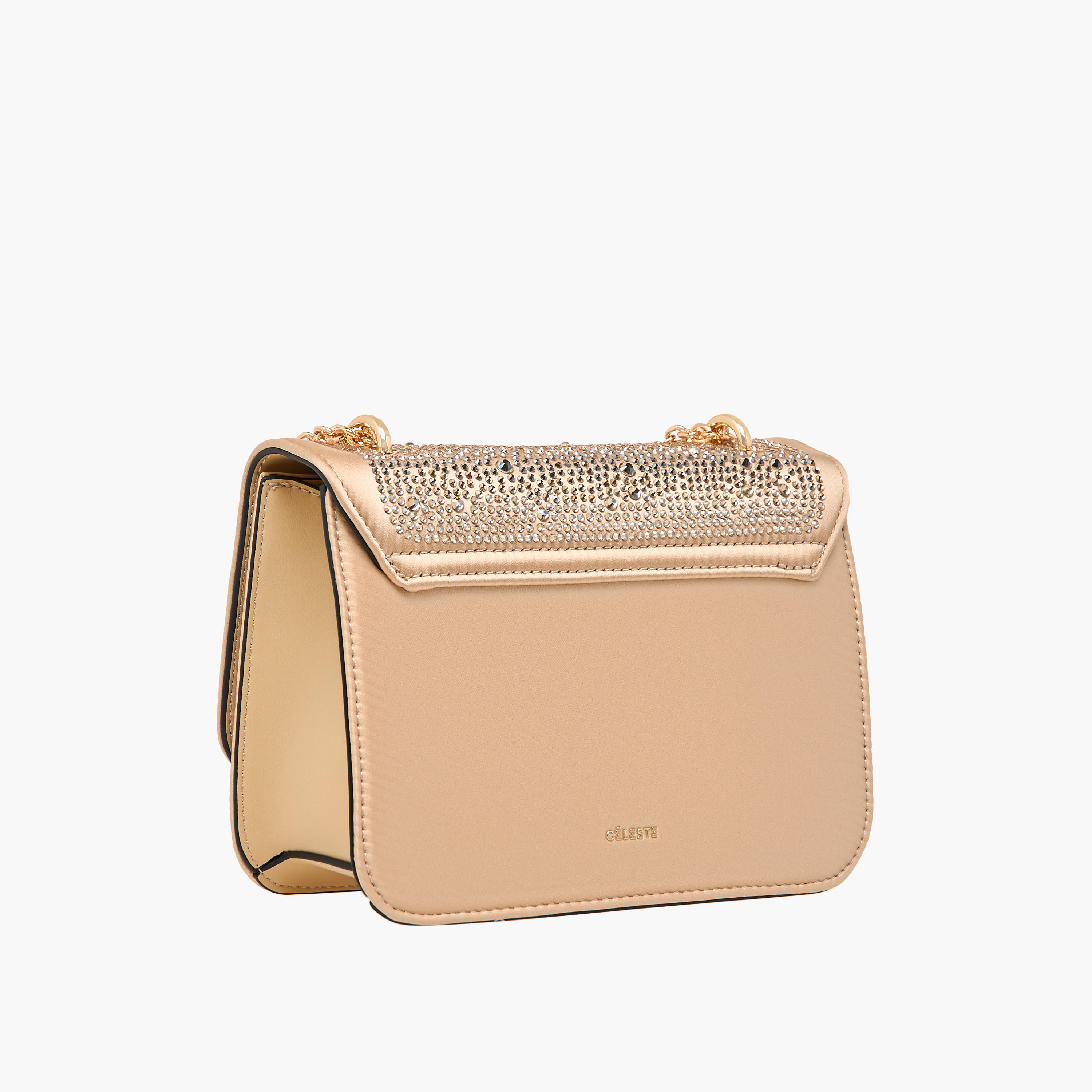 Celeste Rhinestone Embellished Crossbody Bag with Chain Strap-women-bagsandwallets-handbags-image-3