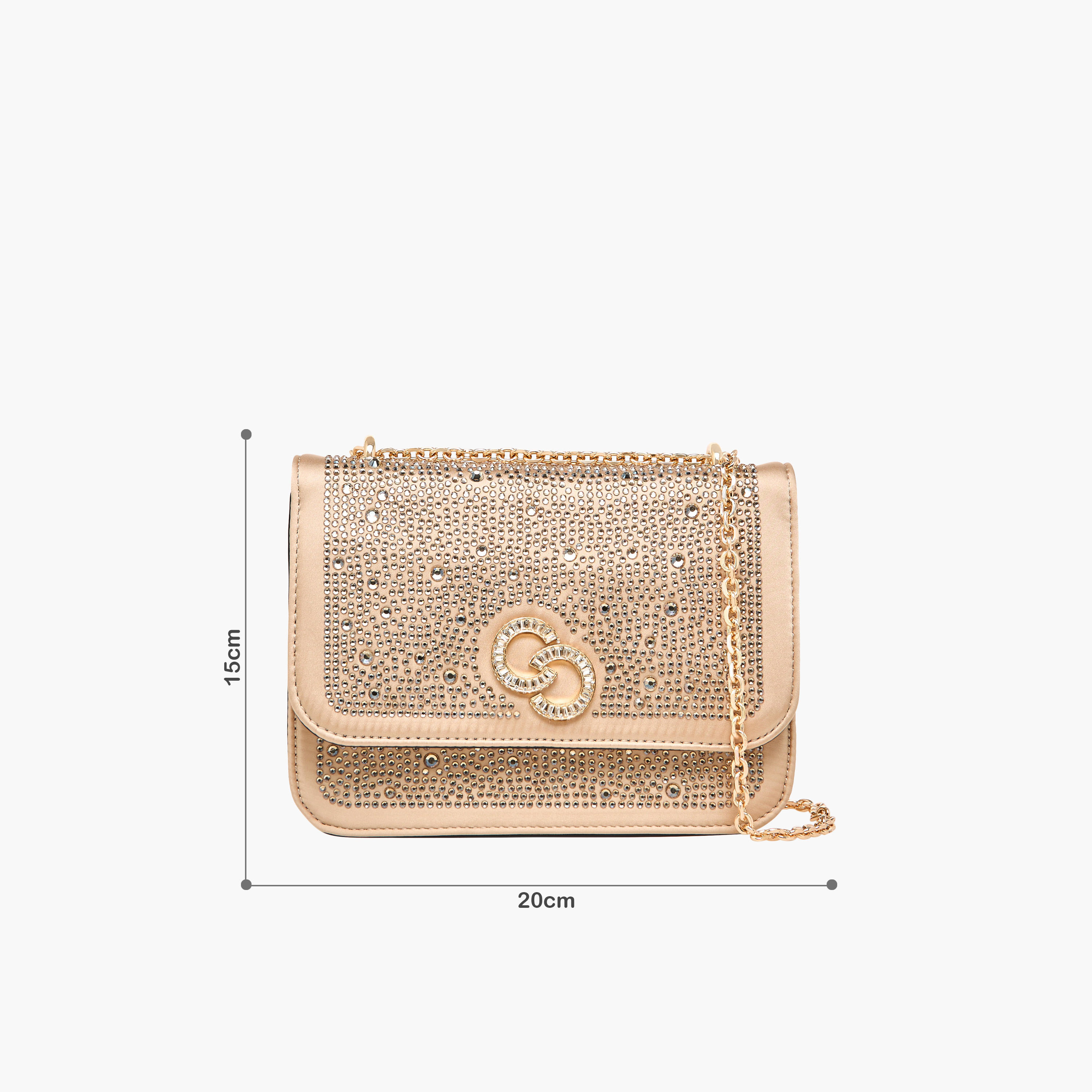Celeste Rhinestone Embellished Crossbody Bag with Chain Strap-women-bagsandwallets-handbags-image-8
