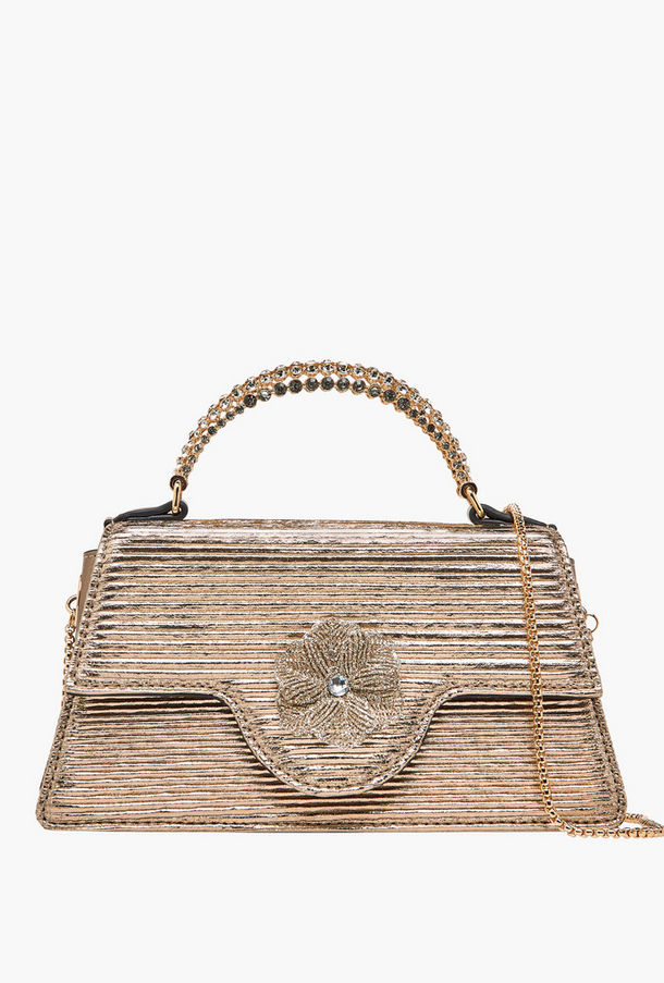 شنطة ساتشيل بمقبض علوي وحزام سلسلة مزين بزهرة من سيليست-women-bagsandwallets-handbags-image-1
