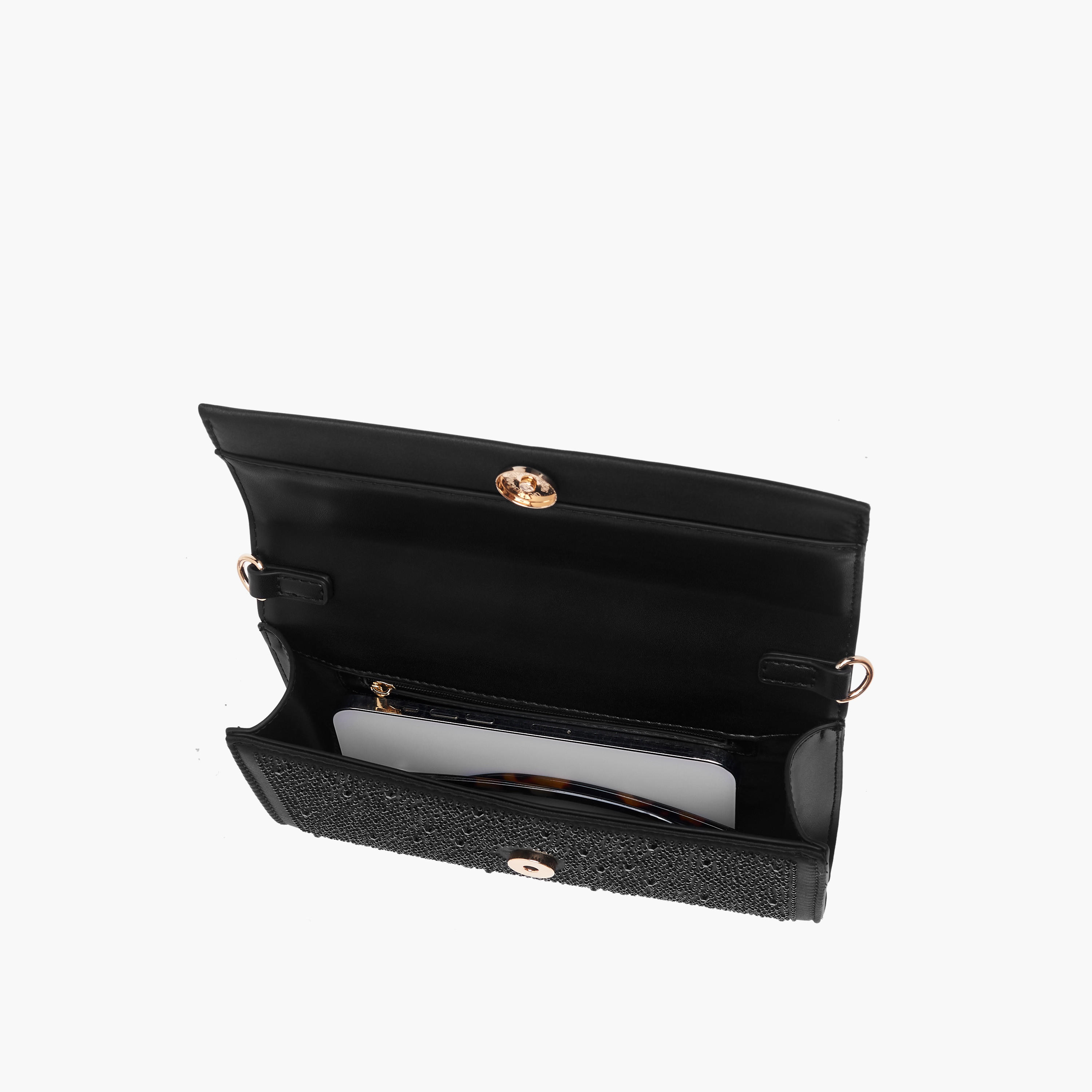 شنطة كروس بودي مزينة بحزام سلسلة وزر إغلاق مغناطيسي من سيليست-women-bagsandwallets-handbags-image-7