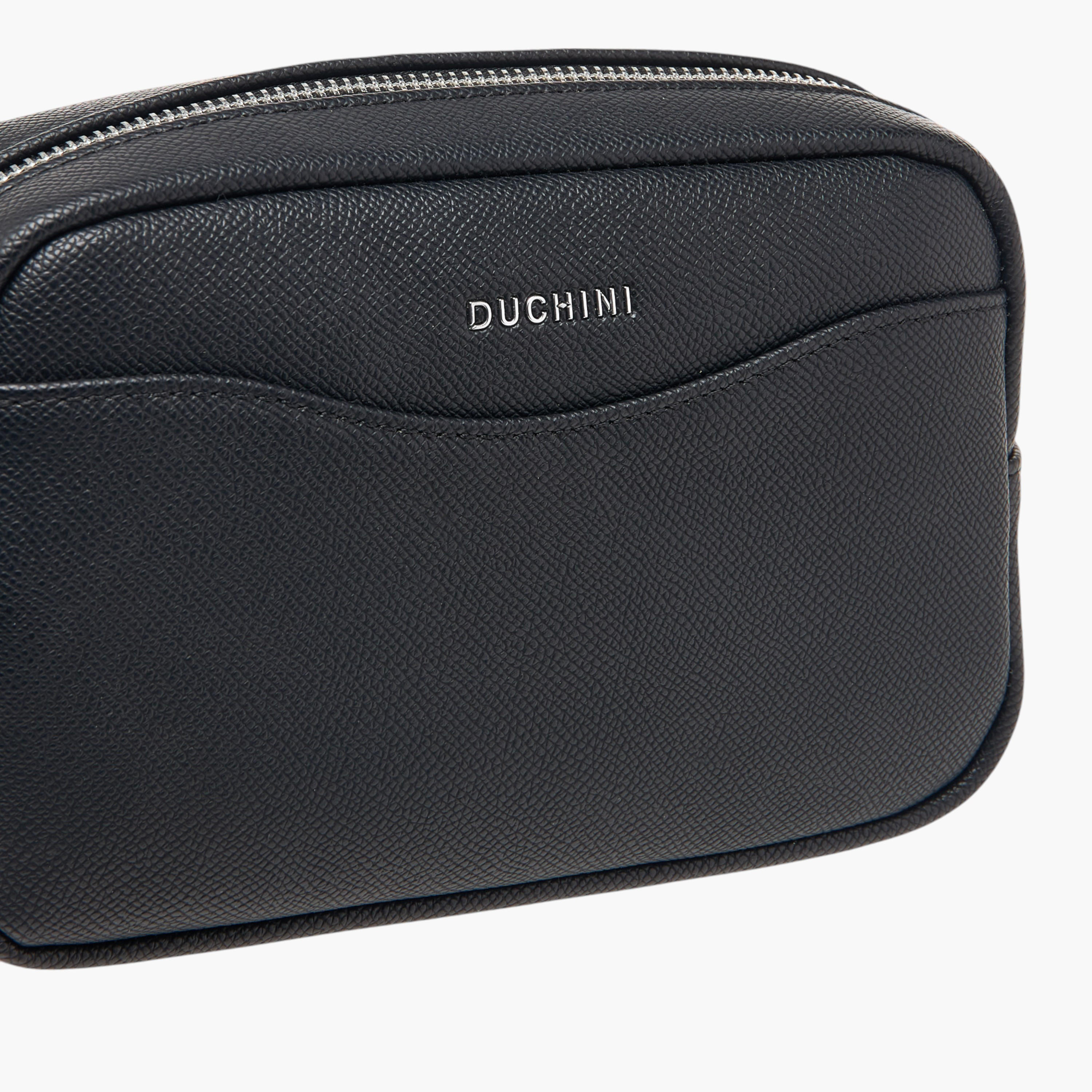 Duchini Textured Pouch with Zip Closure-travel-accessories-image-4