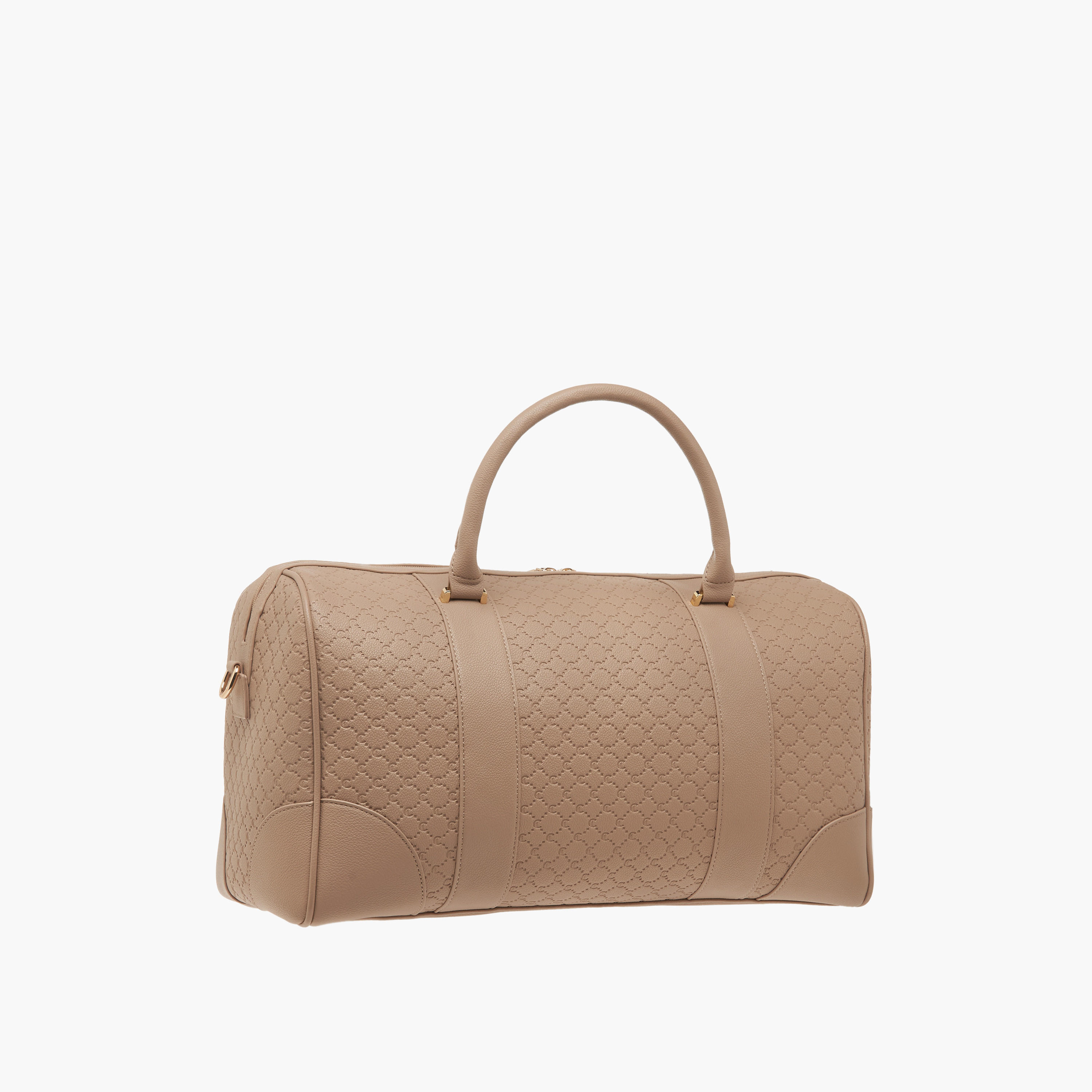 Le Confort Monogram Textured Duffel Bag with Zip Closure with Double Handle-travel-luggagesandbags-dufflebags-image-3