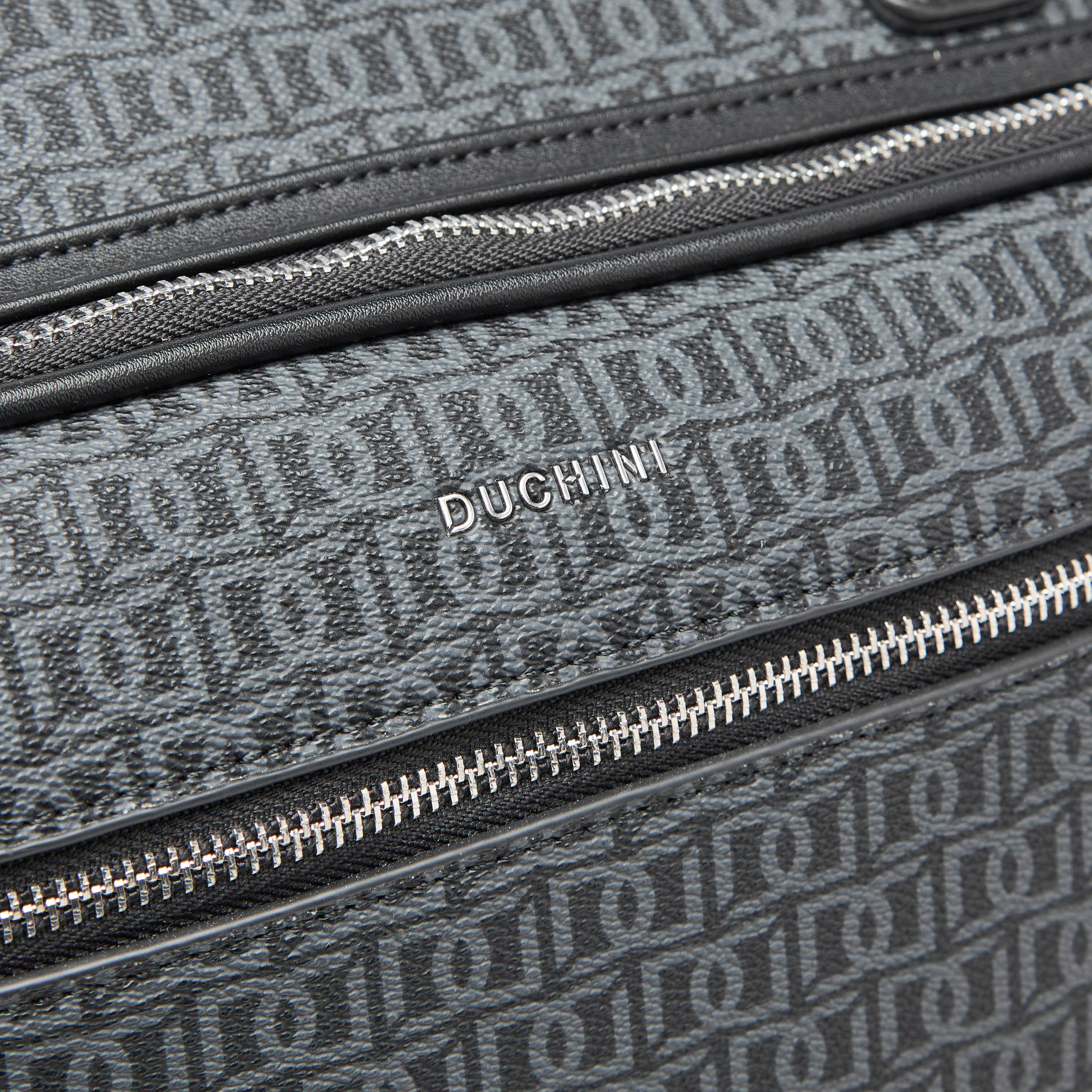 Duchini Monogram Print Duffel Bag with Zip Closure and Double Handle-travel-luggagesandbags-dufflebags-image-6