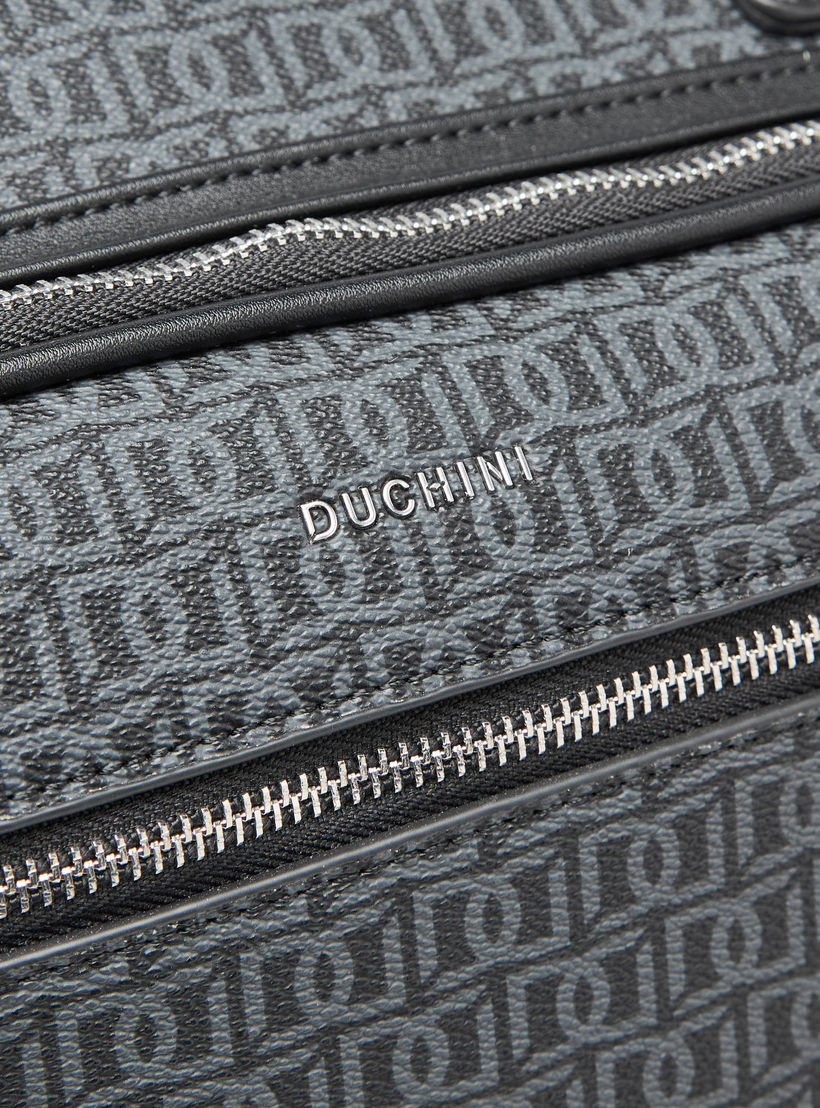 Duchini Monogram Print Duffel Bag with Zip Closure and Double Handle-travel-luggagesandbags-dufflebags-image-6