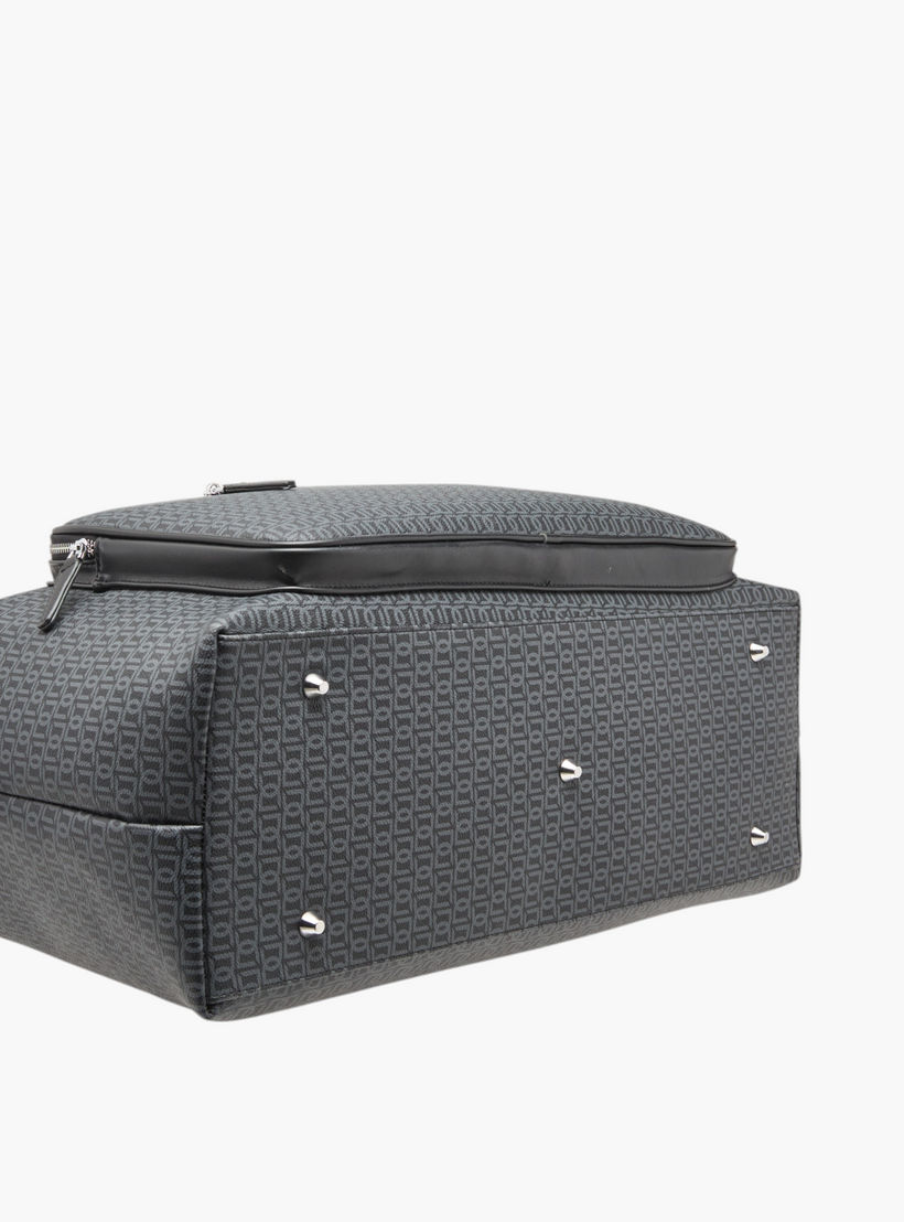 Duchini Monogram Print Duffel Bag with Zip Closure and Double Handle-travel-luggagesandbags-dufflebags-image-9