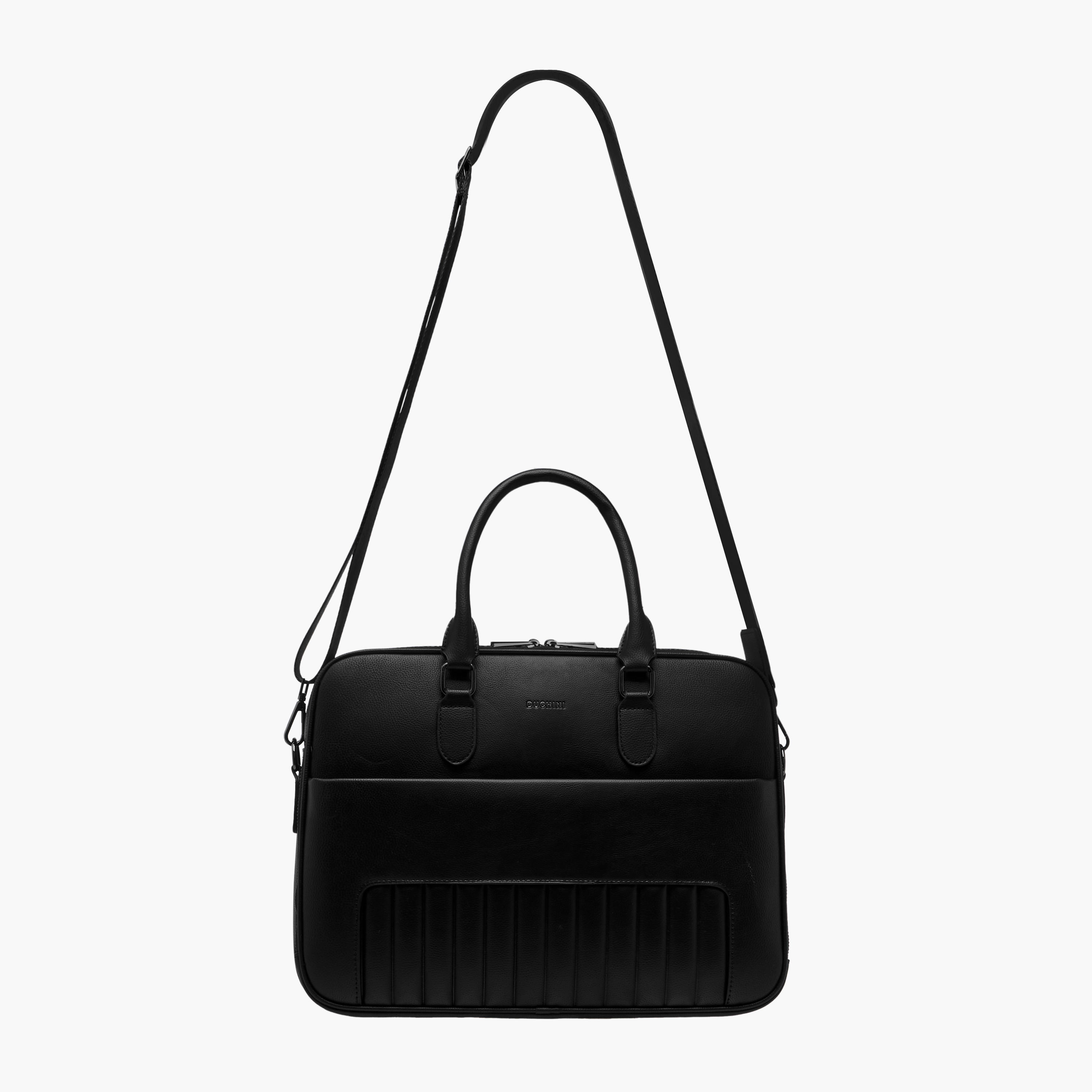 شنطة لابتوب بارزة الملمس مع مقابض مزدوجة وسحاب للإغلاق من دوتشيني-men-bags-image-2