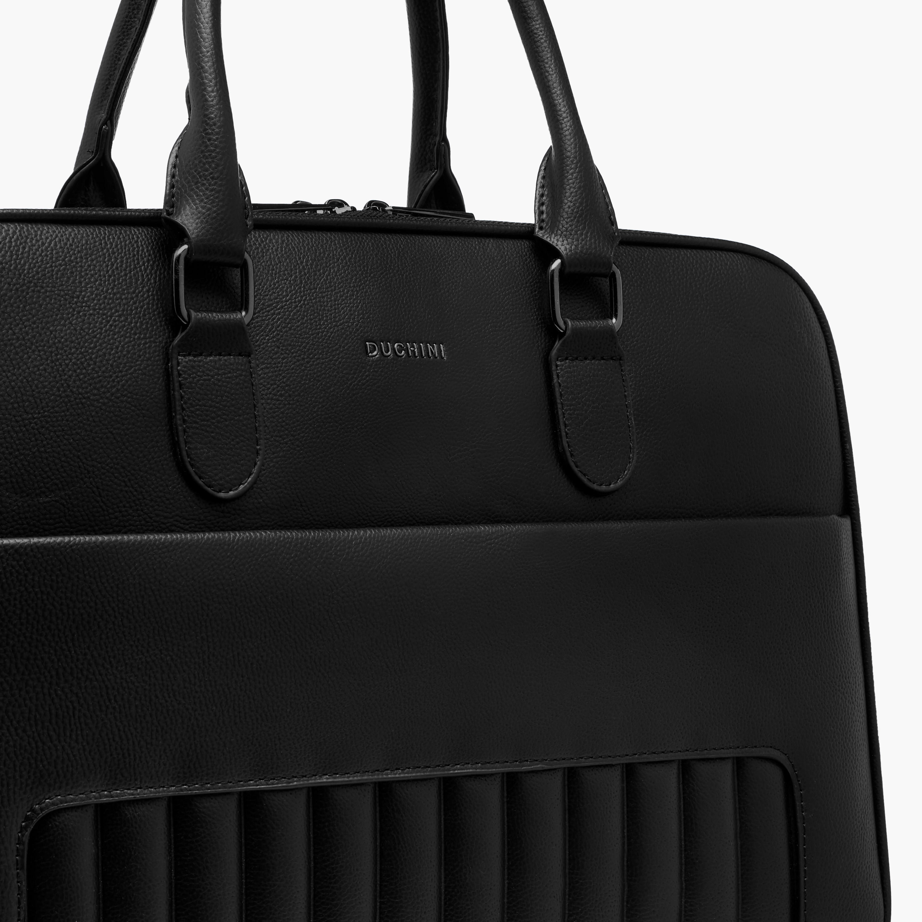 شنطة لابتوب بارزة الملمس مع مقابض مزدوجة وسحاب للإغلاق من دوتشيني-men-bags-image-4