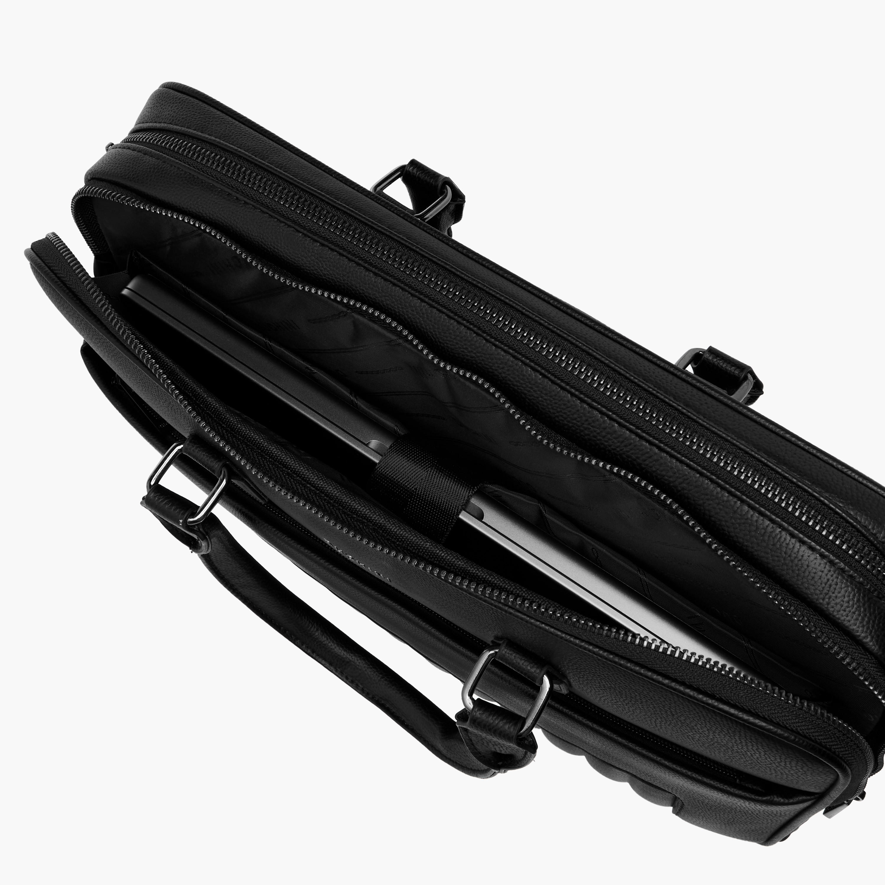 شنطة لابتوب بارزة الملمس مع مقابض مزدوجة وسحاب للإغلاق من دوتشيني-men-bags-image-7