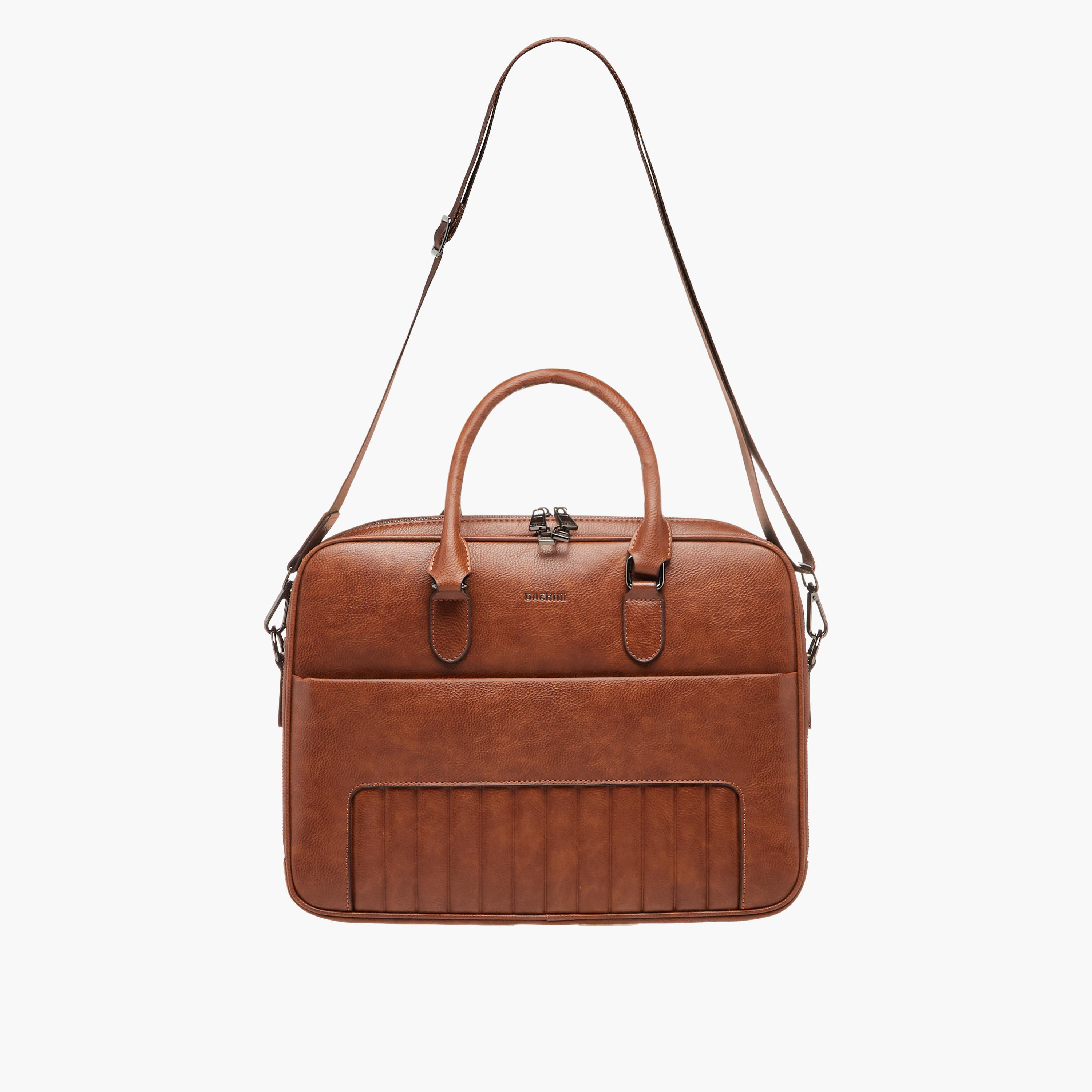 شنطة لابتوب بارزة الملمس مع مقابض مزدوجة وسحاب للإغلاق من دوتشيني-men-bags-image-2