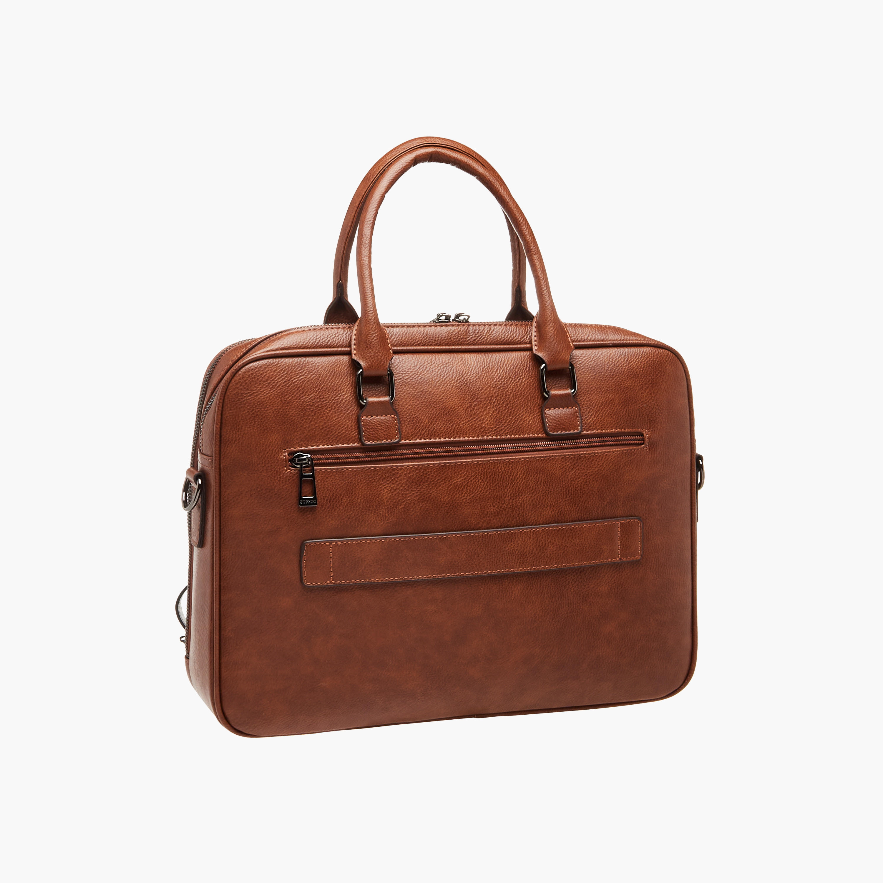 شنطة لابتوب بارزة الملمس مع مقابض مزدوجة وسحاب للإغلاق من دوتشيني-men-bags-image-3