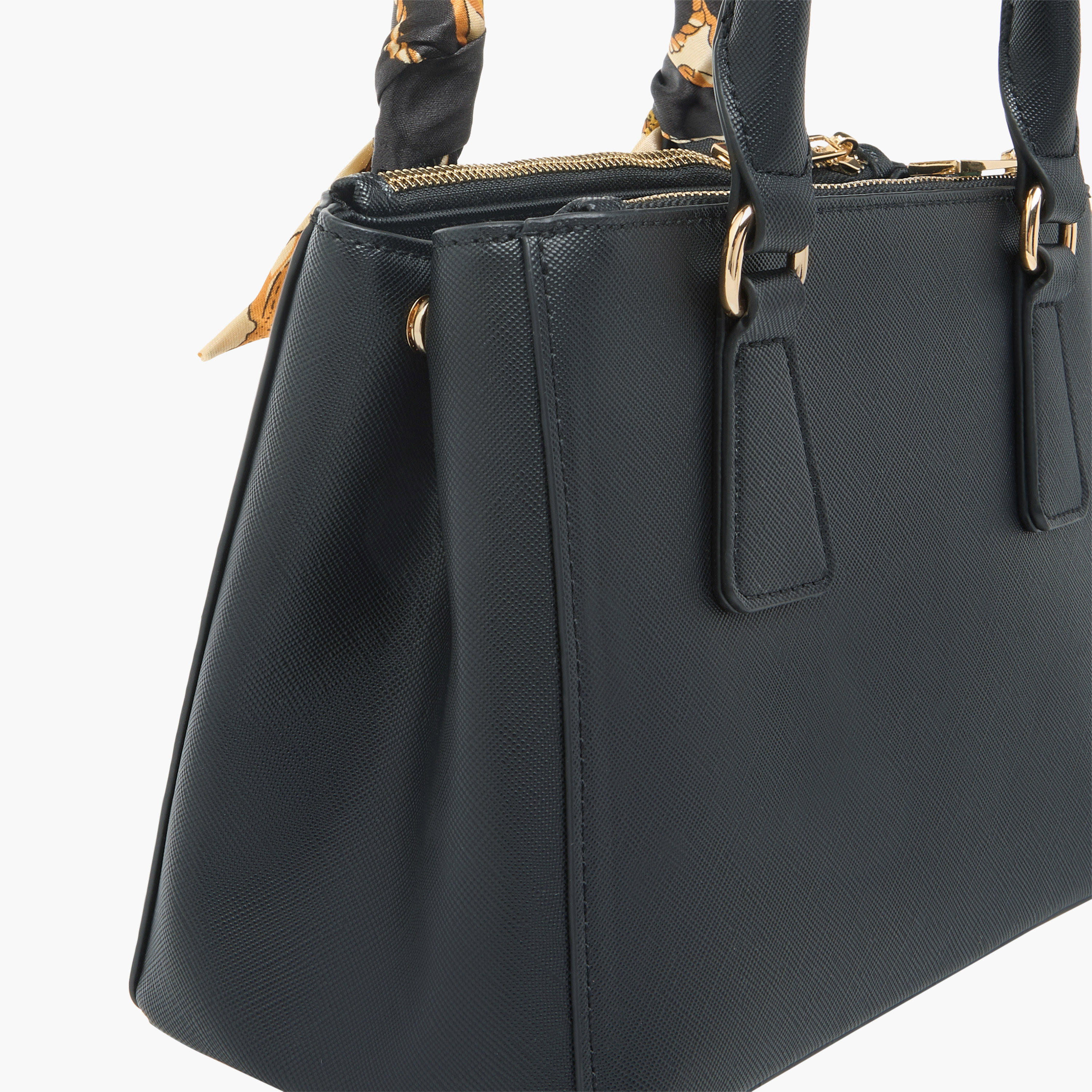 Sasha Solid Tote Bag with Detachable Strap and Scarf Detail-women-bagsandwallets-handbags-image-7