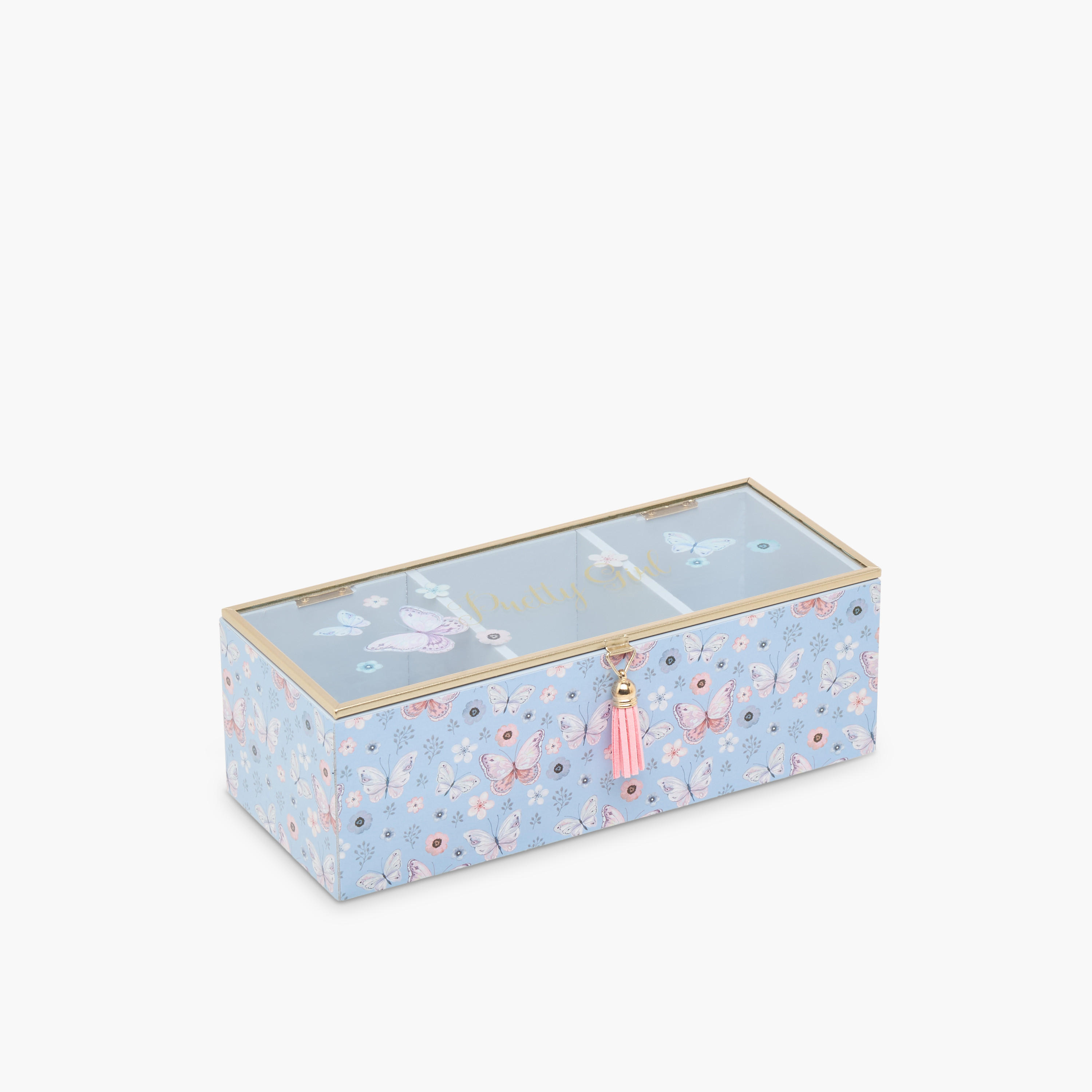 Butterfly Print Jewellery Organiser - 24x10x8 cms-women-watchesandjewellery-jewellery-storage-image-1