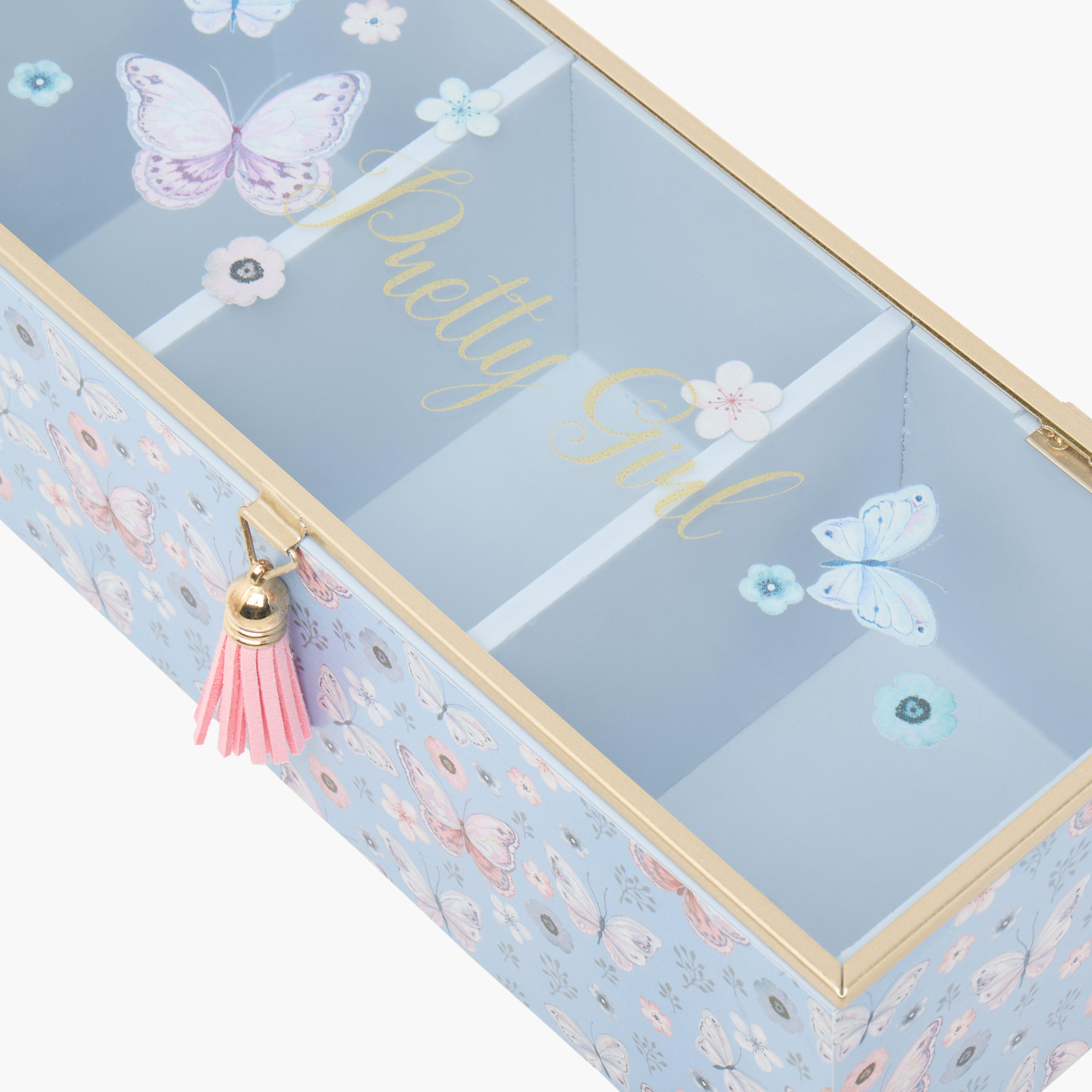 Butterfly Print Jewellery Organiser - 24x10x8 cms-women-watchesandjewellery-jewellery-storage-image-3