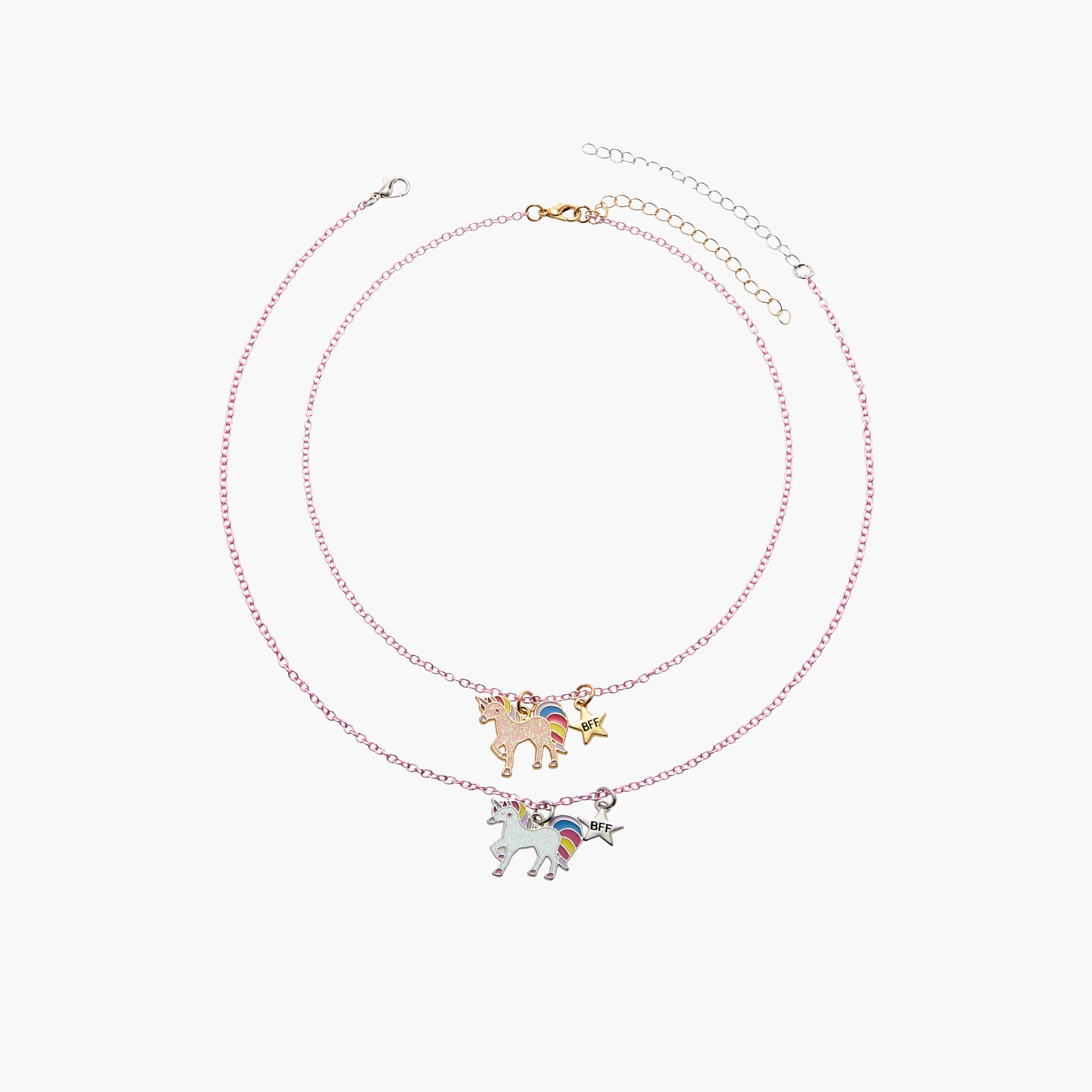 Flora Bella Unicorn Pendant Necklace with Lobster Clasp Closure - Set of 2-girls-accessories-jewellery-image-1