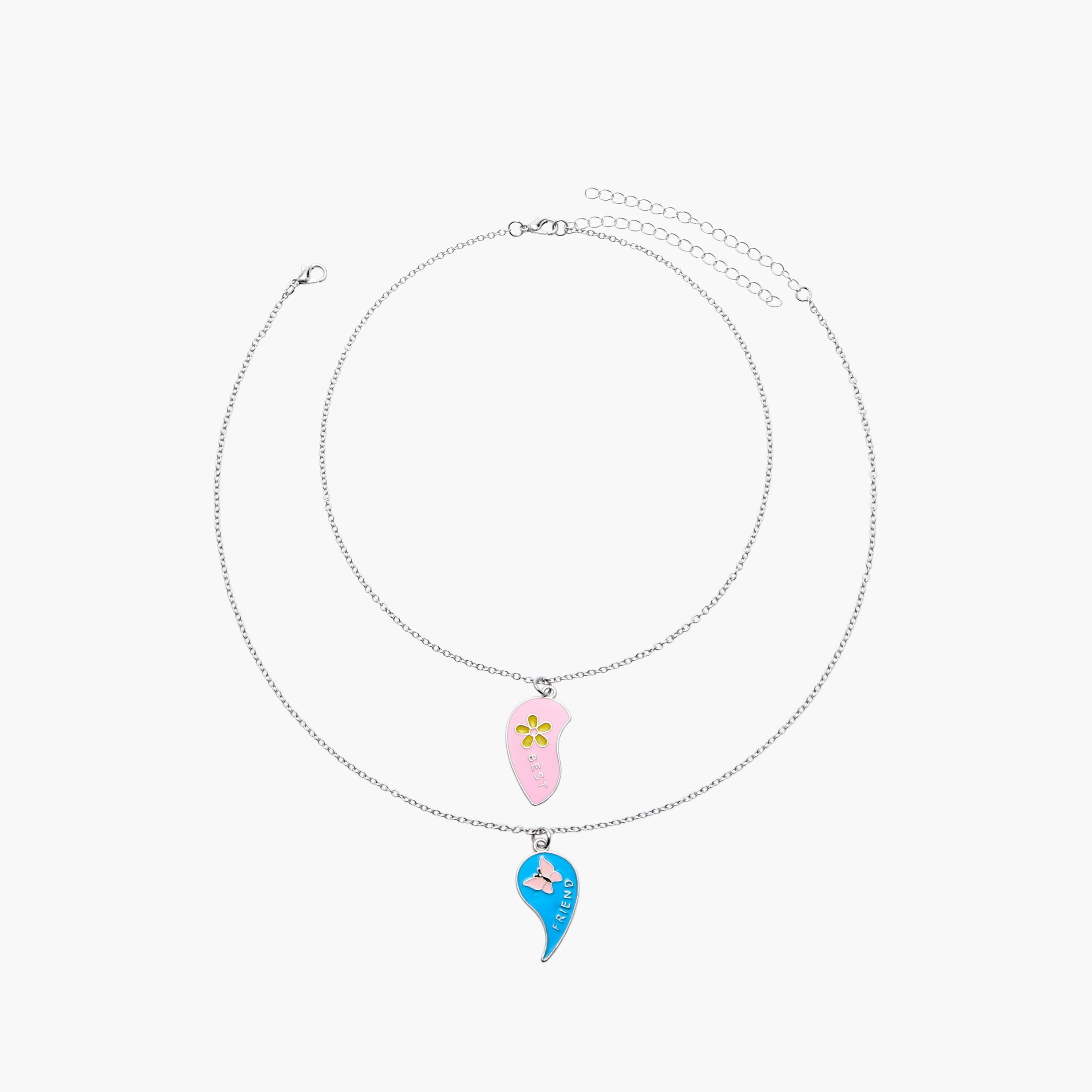 Flora Bella Floral Pendant Necklace with Lobster Clasp Closure - Set of 2-girls-accessories-jewellery-image-1