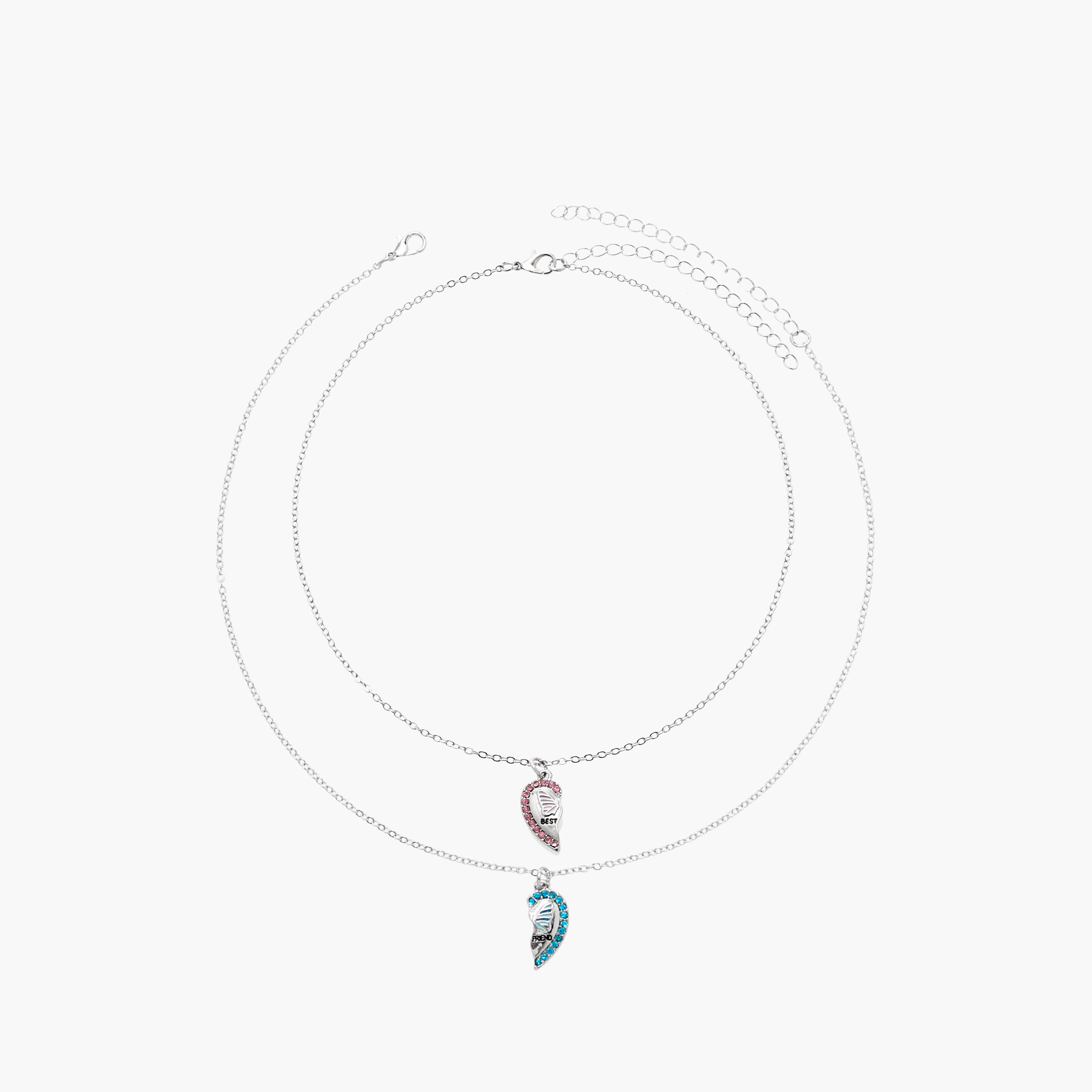 Flora Bella Butterfly BFF Pendant Necklace with Lobster Clasp Closure - Set of 2-girls-accessories-jewellery-image-1