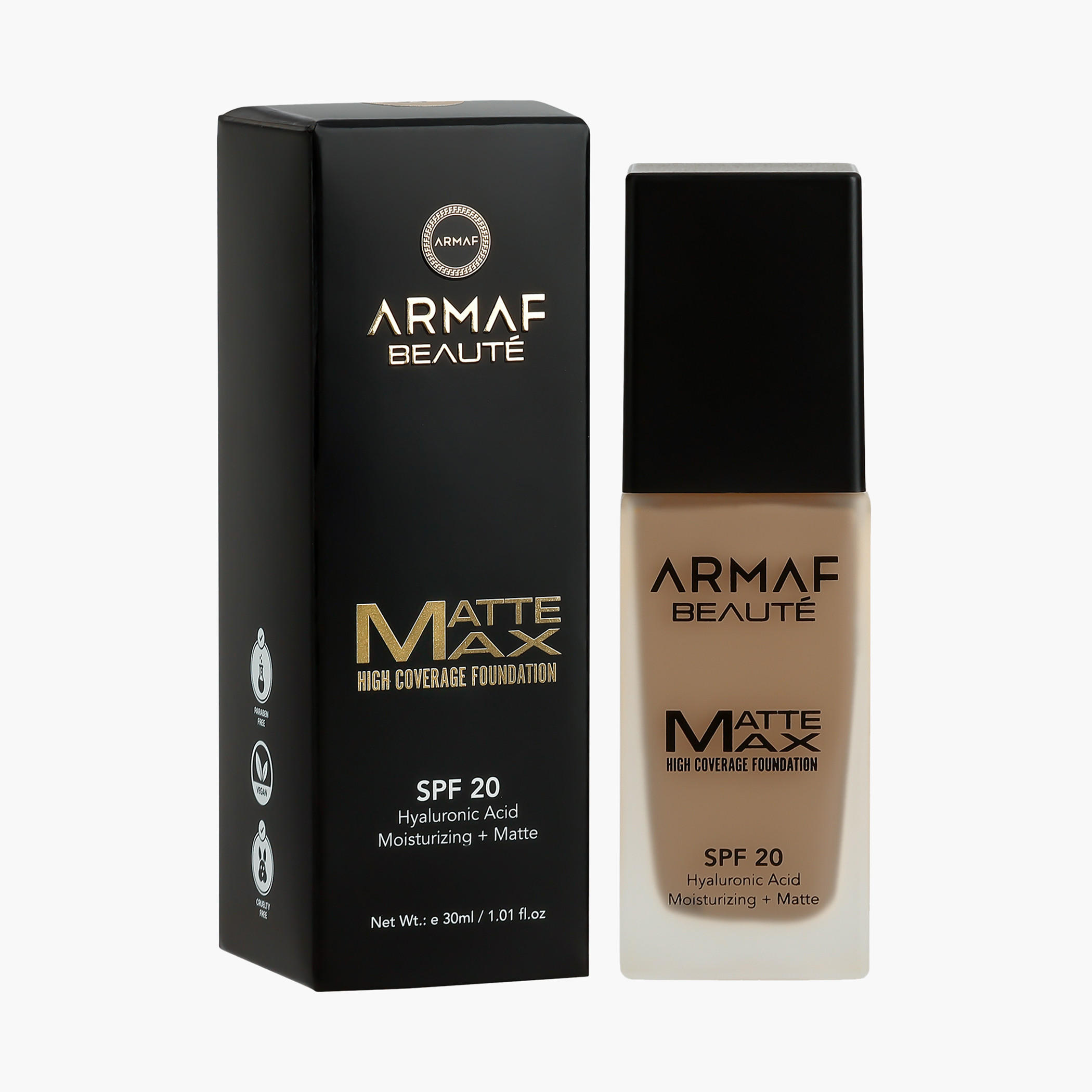 كريم أساس مطفي ماكس هاي كوفريدج بعامل حماية من الشمس 20 من أرماف بيوتي - 30 مل-beautyandpersonalcare-makeup-face-foundations-image-1