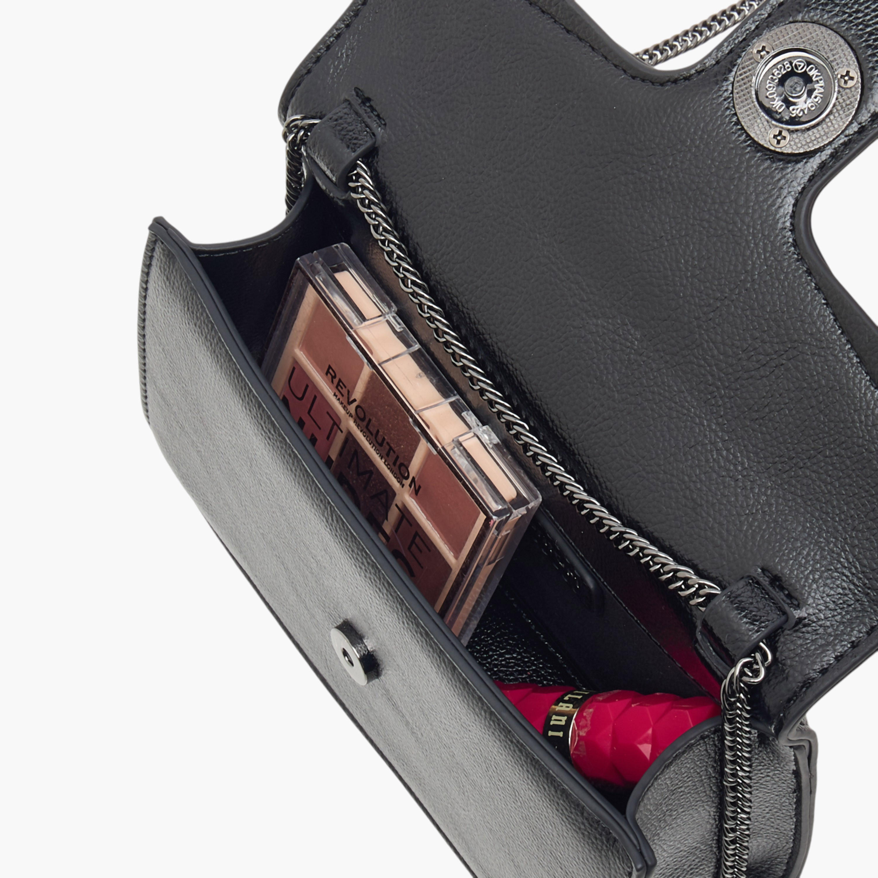 Le Confort Textured Crossbody Bag with Button Closure-women-bagsandwallets-handbags-image-6