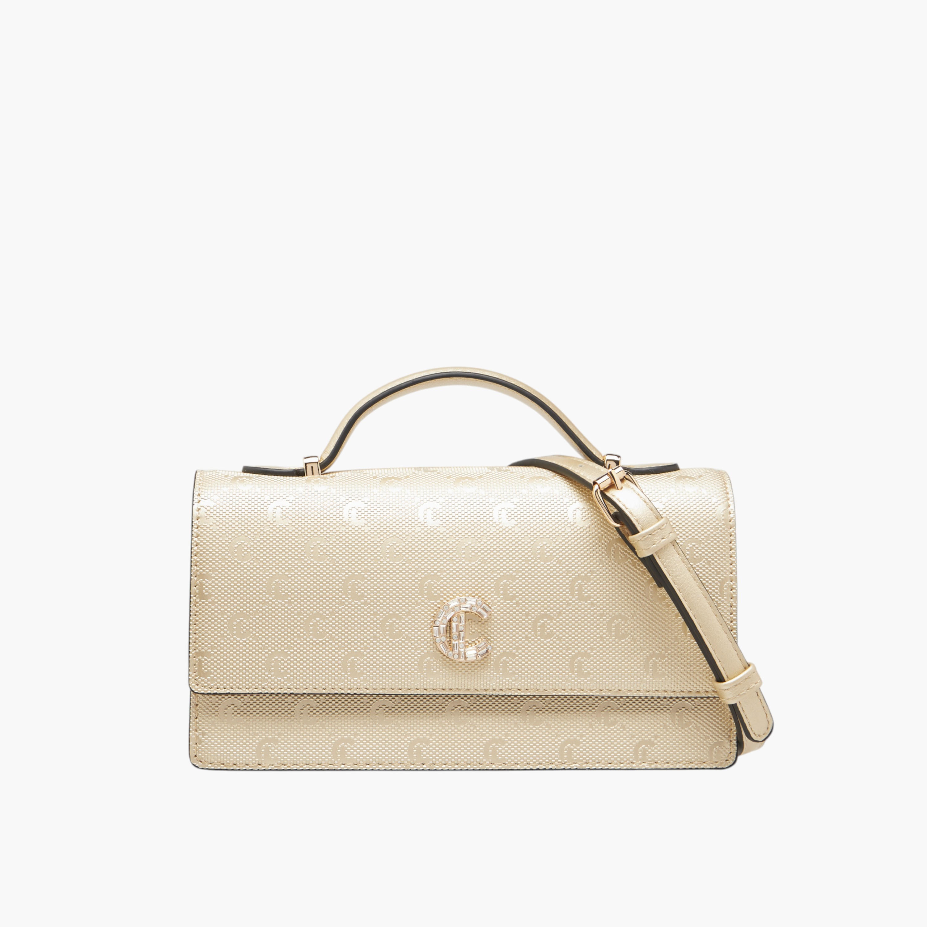 شنطة كروس بودي بنقوش مونوغرام مع حزام قابل للفصل وإغلاق مغناطيسي من لي كونفورت-women-bagsandwallets-handbags-image-1