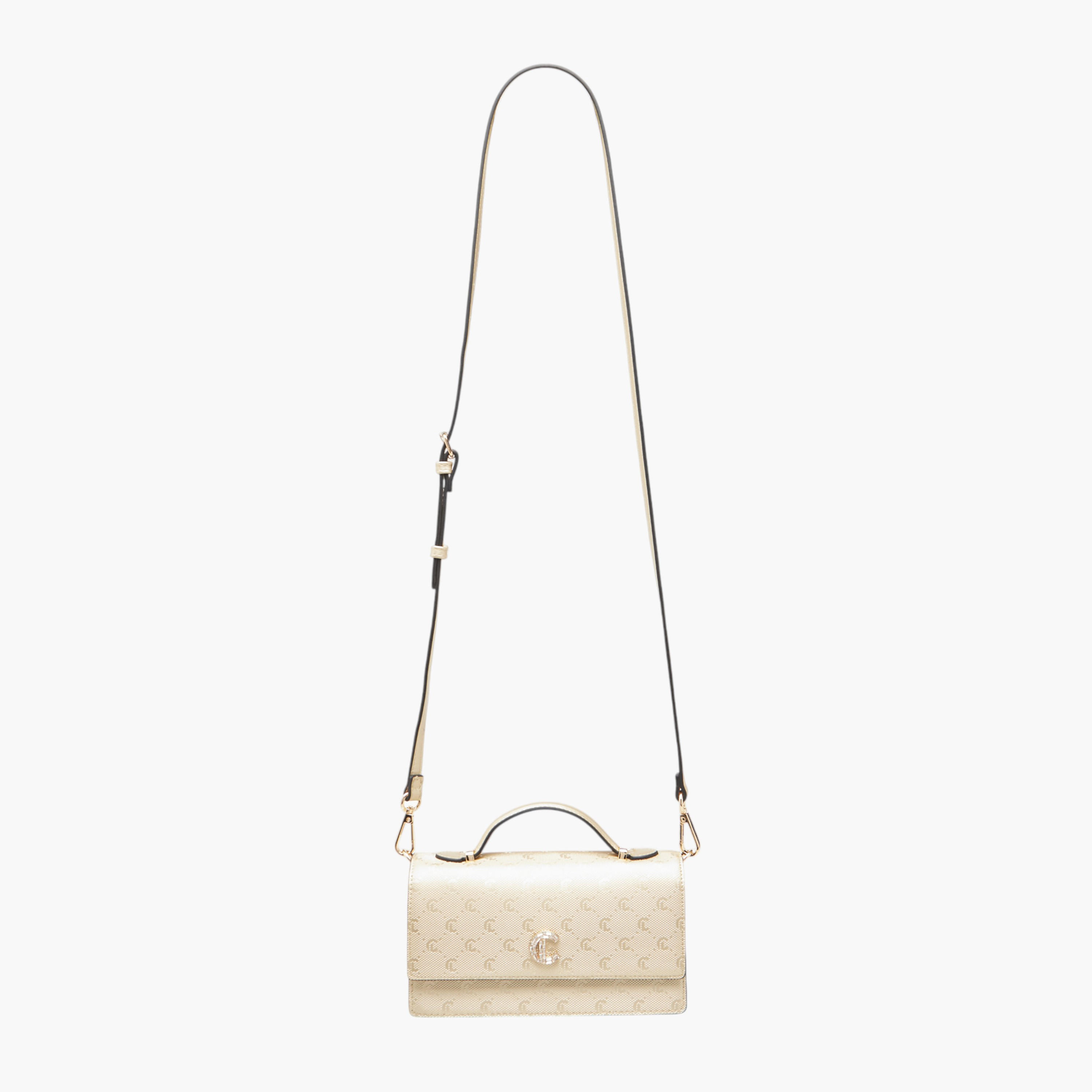 شنطة كروس بودي بنقوش مونوغرام مع حزام قابل للفصل وإغلاق مغناطيسي من لي كونفورت-women-bagsandwallets-handbags-image-2