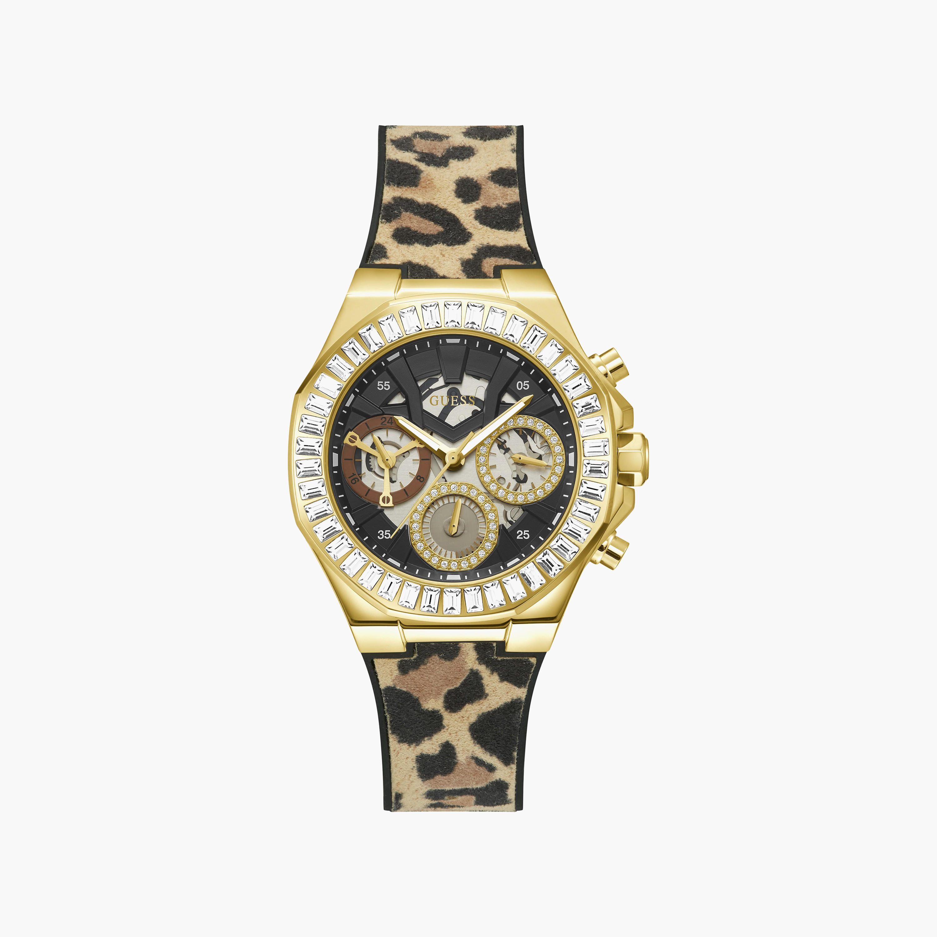 ساعة نسائية كرونوغراف من الستانلس ستيل باللون البني مقاس 40 ملم من جيس | GW0463L1-women-watchesandjewellery-watches-image-1