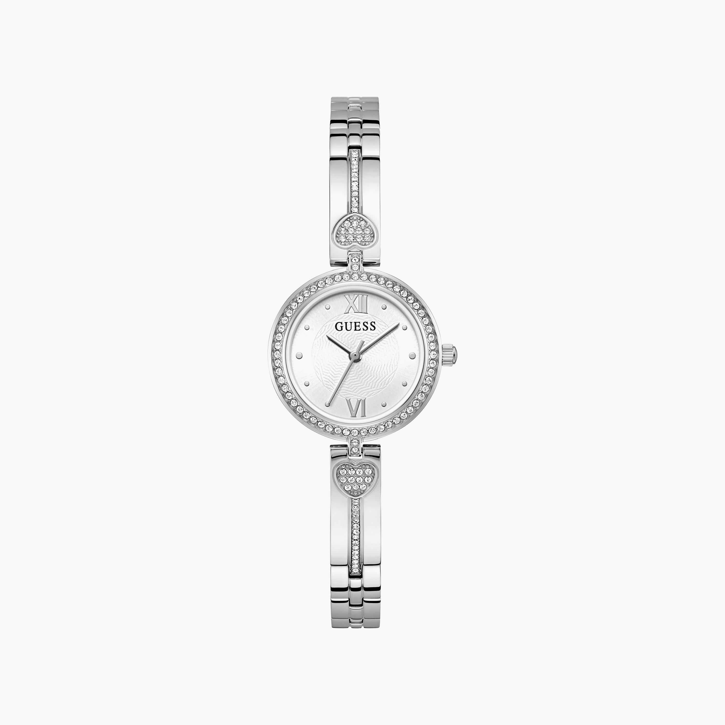 Guess Women's 27 MM Silver Analog Stainless Steel Watch | GW0655L1-women-watchesandjewellery-watches-image-1