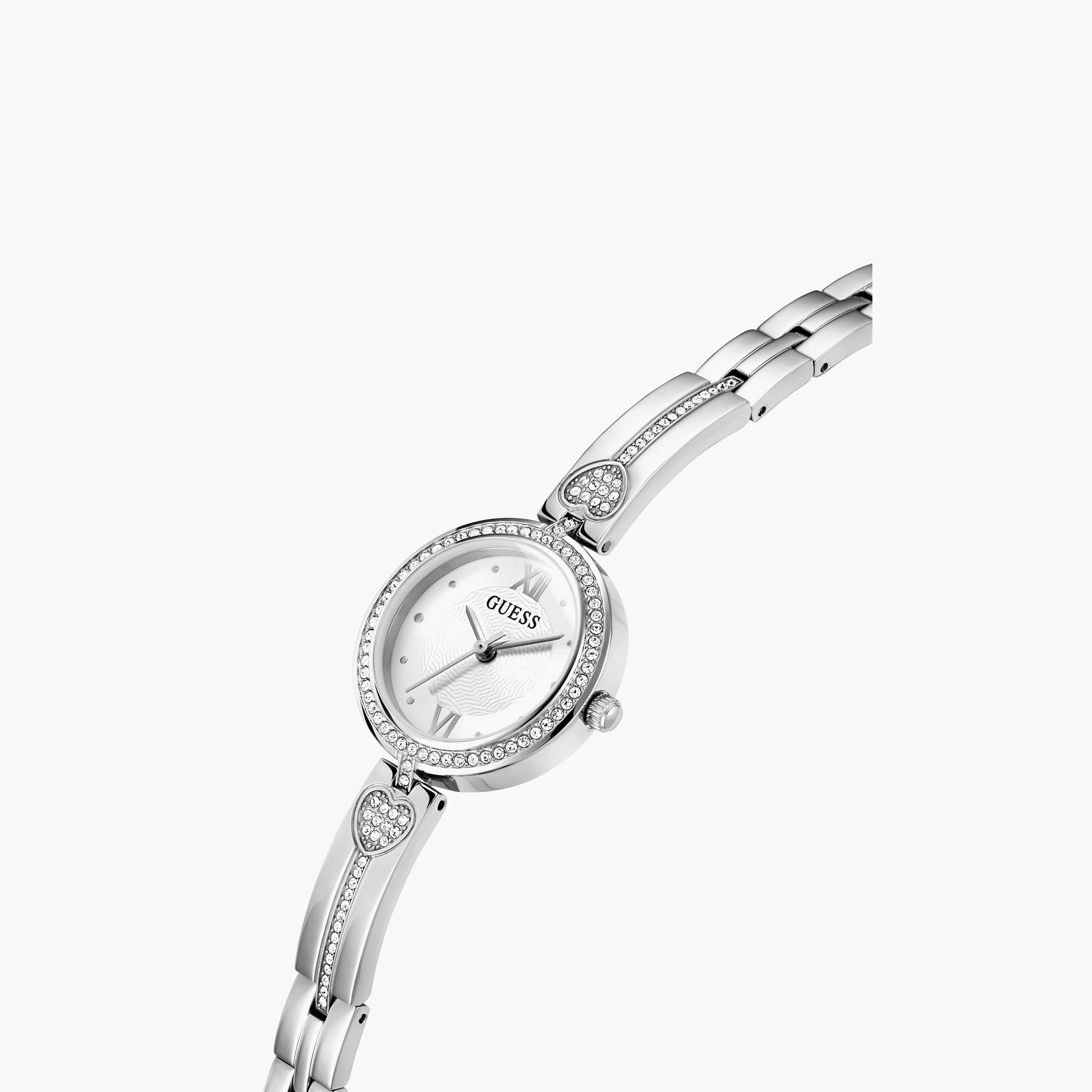 ساعة نسائية أنالوج من الستانلس ستيل مقاس 27 ملم باللون الفضي من جيس | GW0655L1-women-watchesandjewellery-watches-image-2