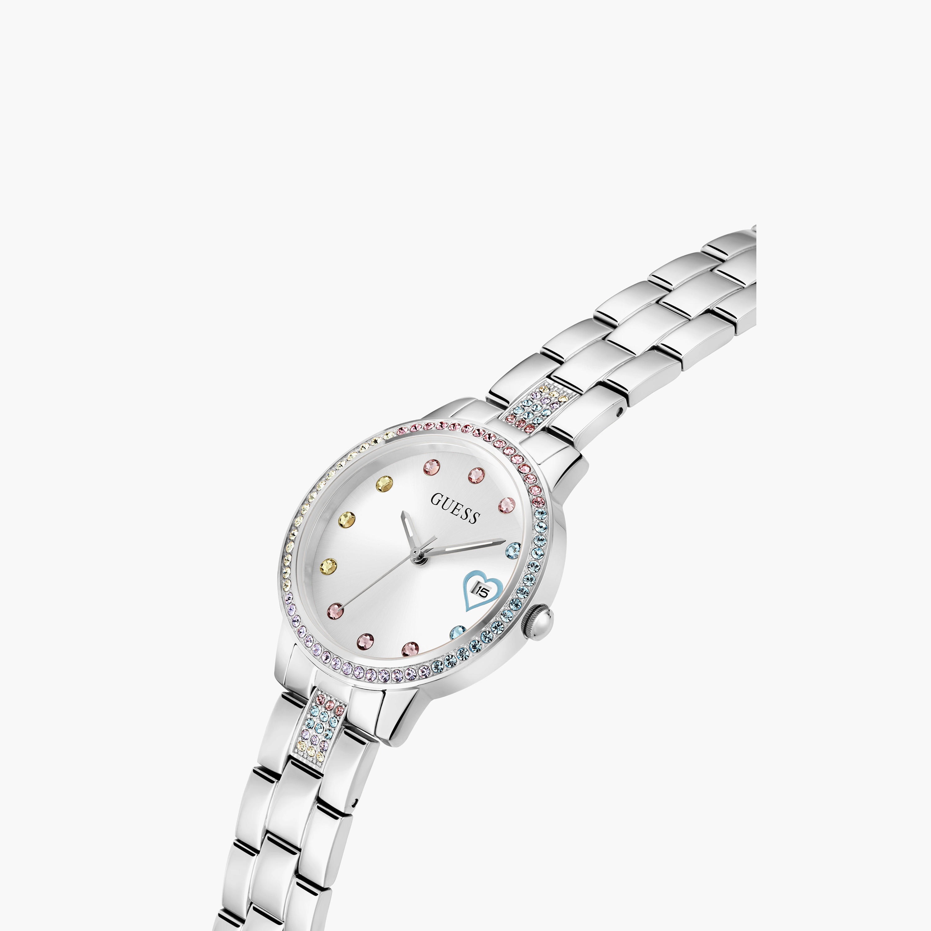 Guess Women's 34 MM Silver Analog Stainless Steel Watch | GW0657L1-women-watchesandjewellery-watches-image-2