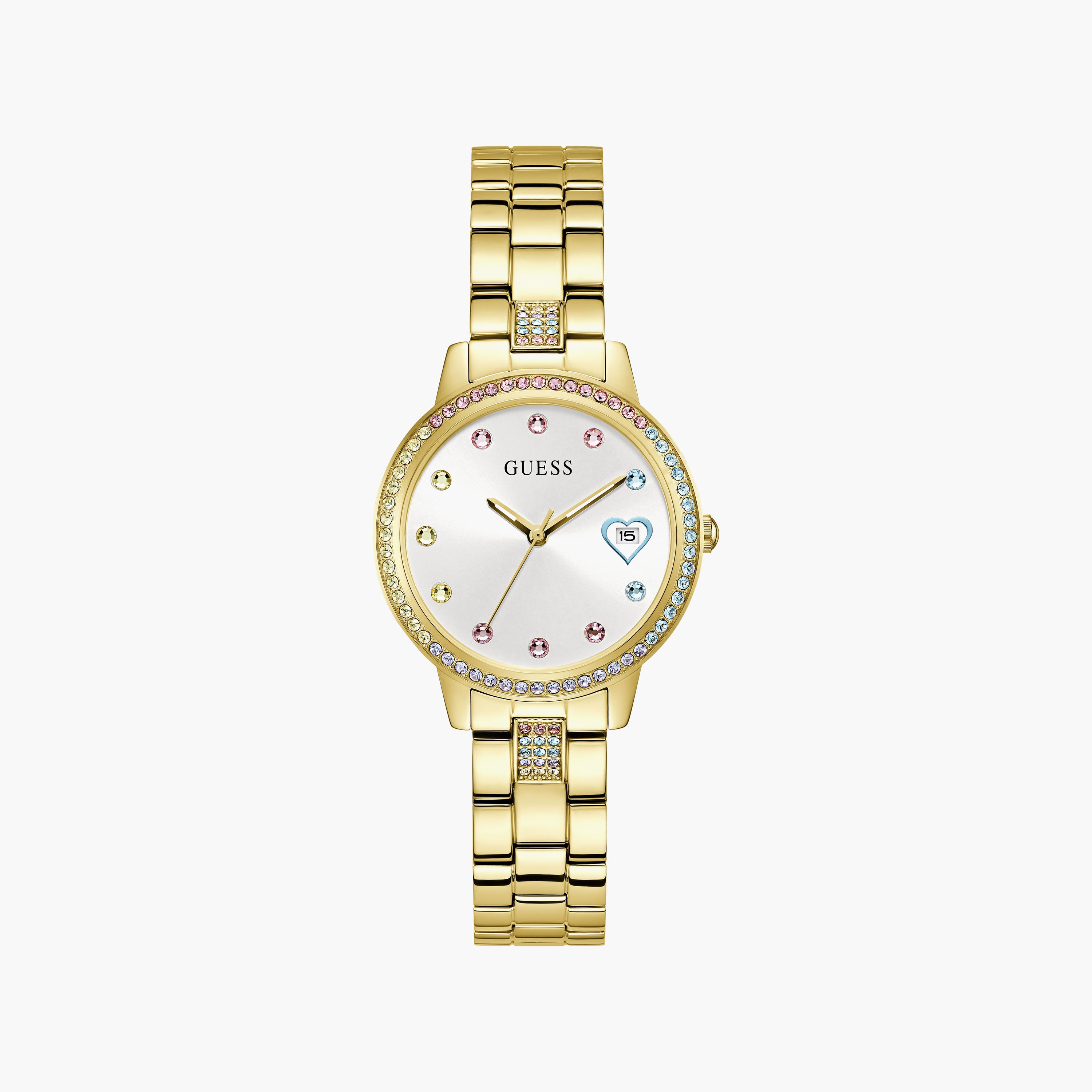 Guess Women's 34 MM Gold Analog Stainless Steel Watch | GW0657L2-women-watchesandjewellery-watches-image-1