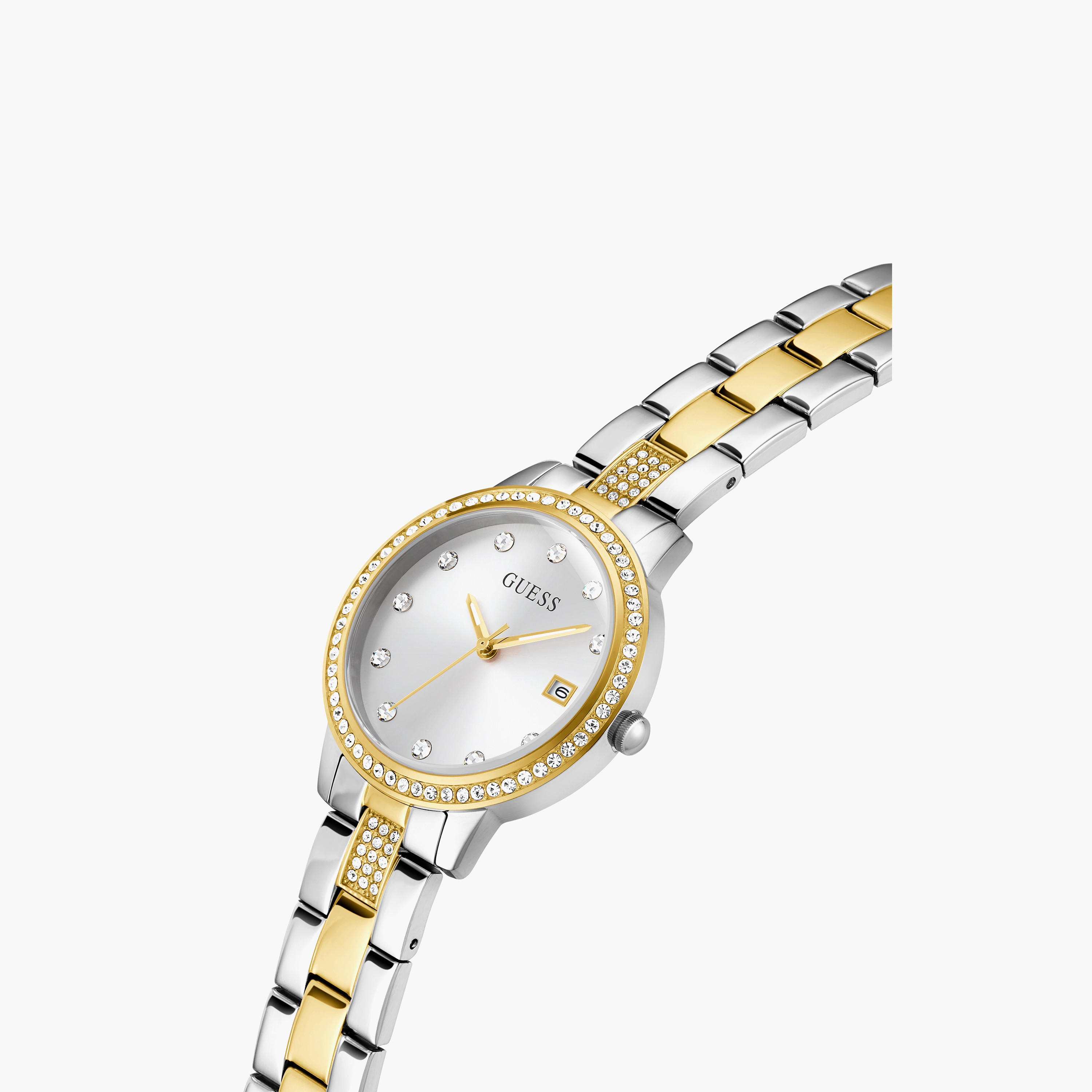 ساعة نسائية أنالوج من الستانلس ستيل باللونين الفضي والذهبي مقاس 34 مم من جيس | GW0725L1-women-watchesandjewellery-watches-image-2