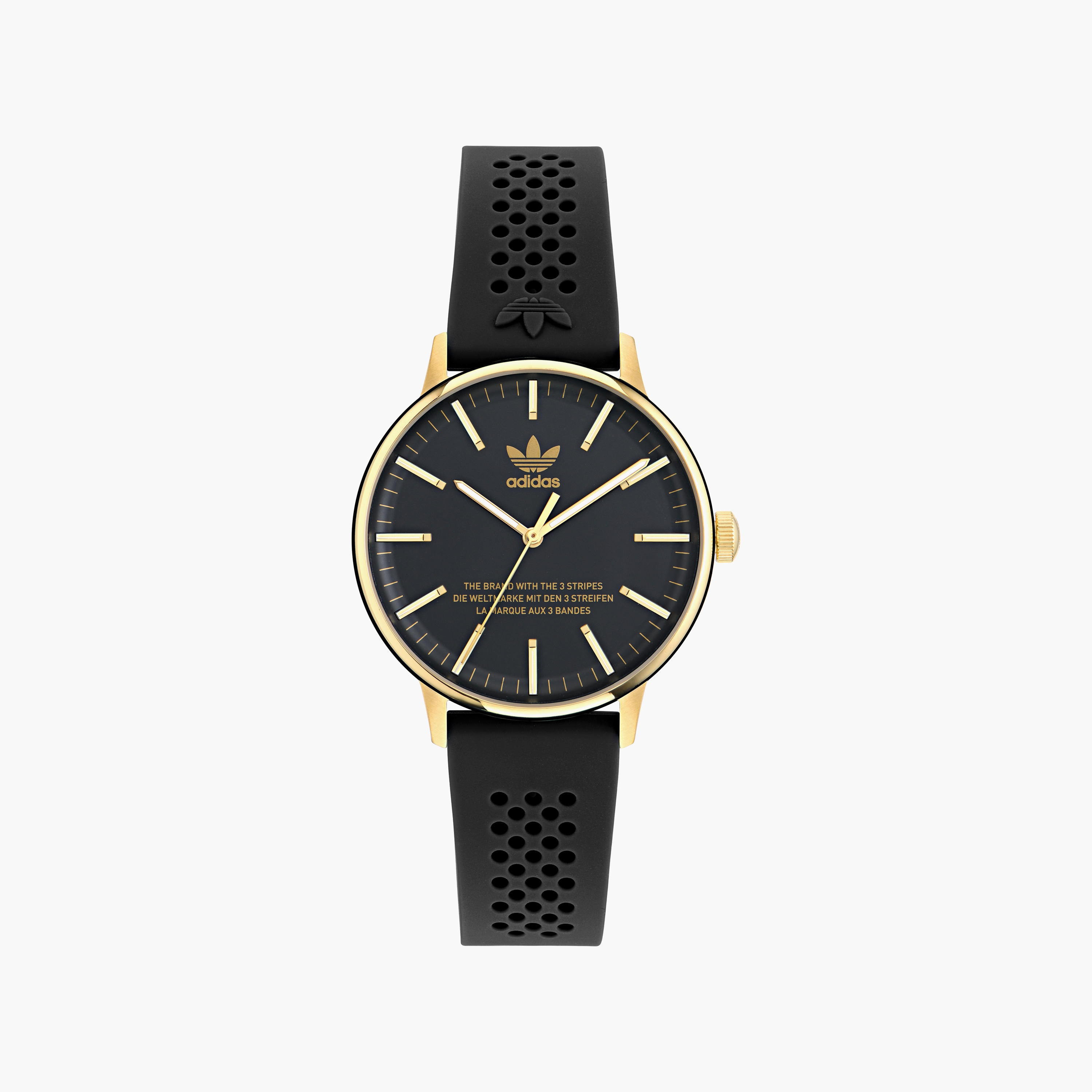 ساعة سيليكون أنالوج مقاس 38 مم باللون الأسود من أديداس | AOSY23524-men-watchesandjewellery-watches-image-1