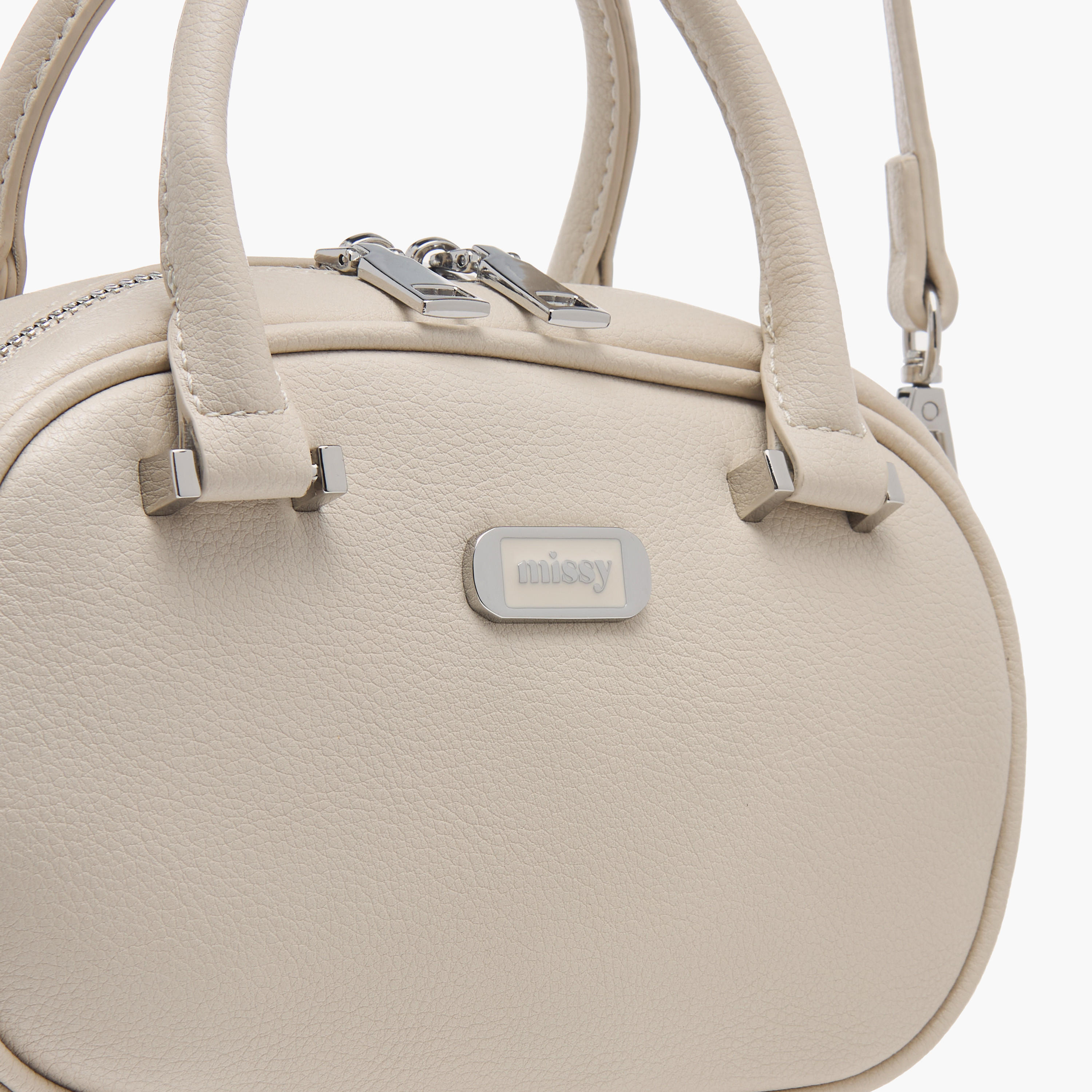 Missy Textured Tote Bag with Zip Closure and Adjustable Strap-women-bagsandwallets-handbags-image-4